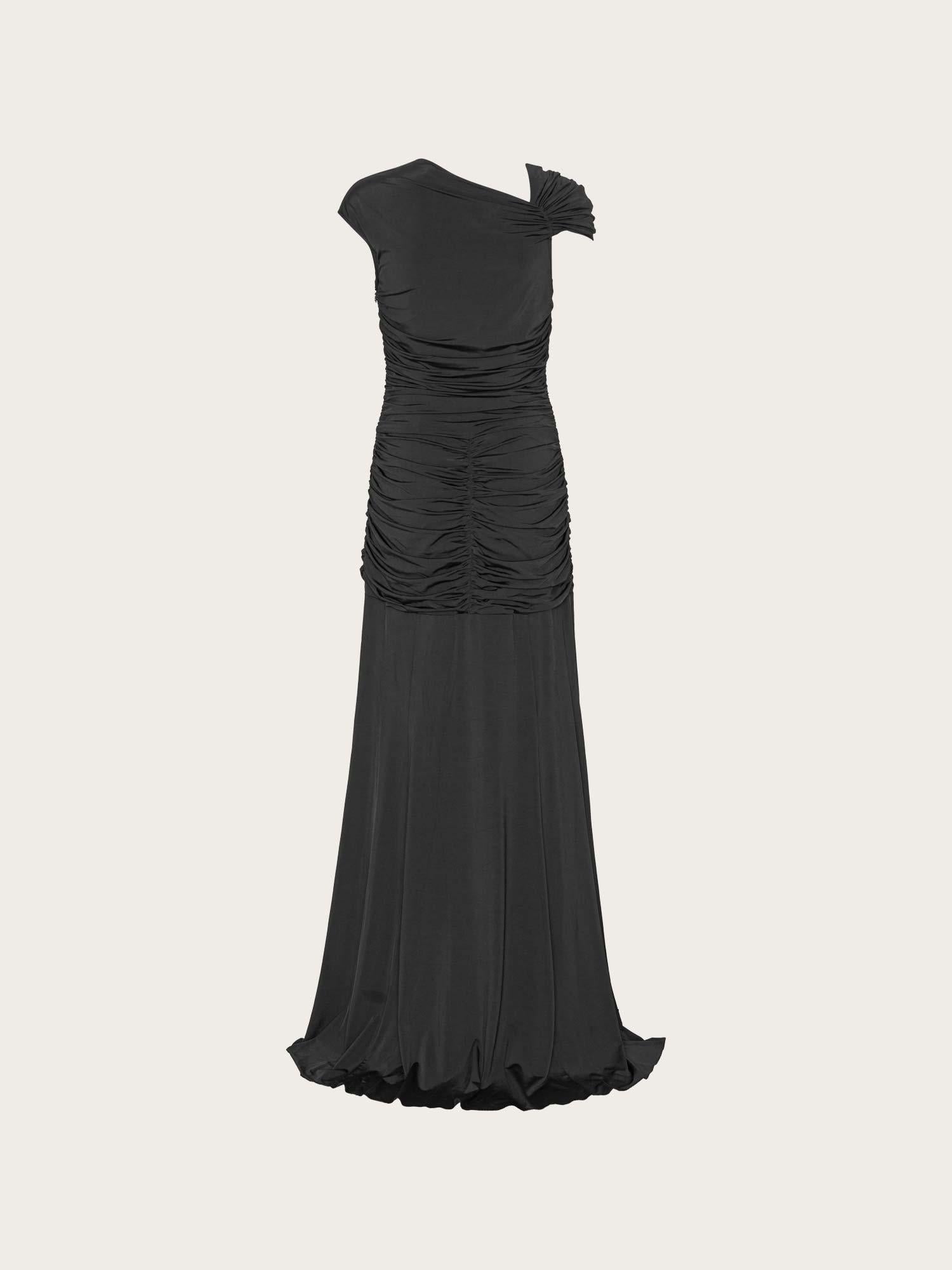 Maxi Asymmetric Dress - Black