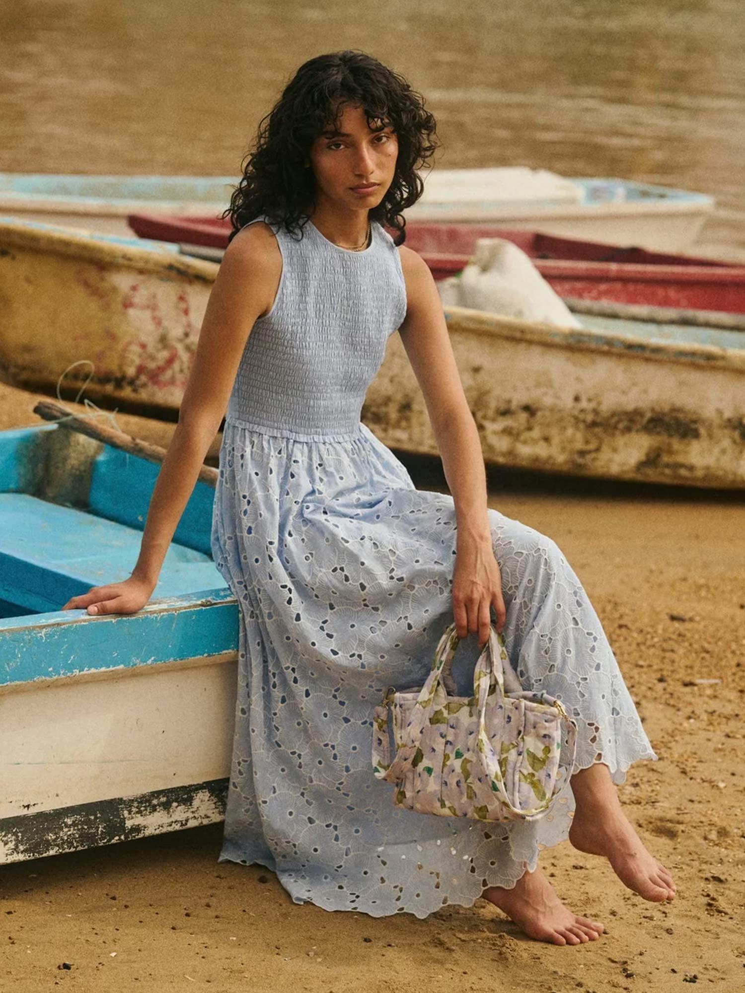 Broderie Anglaise Smocking Dress -