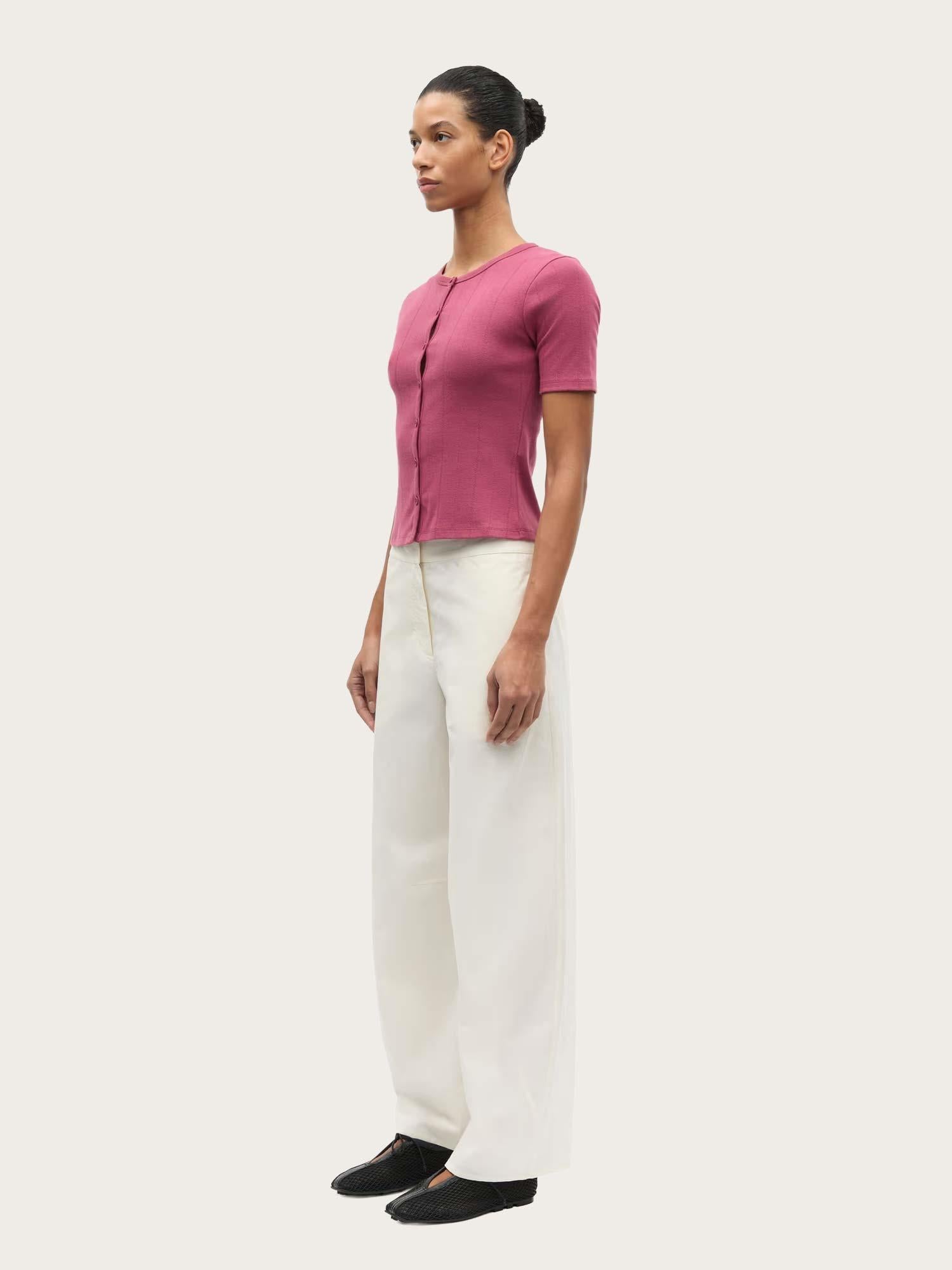 Sajuni ss Cardigan - Dry Rose