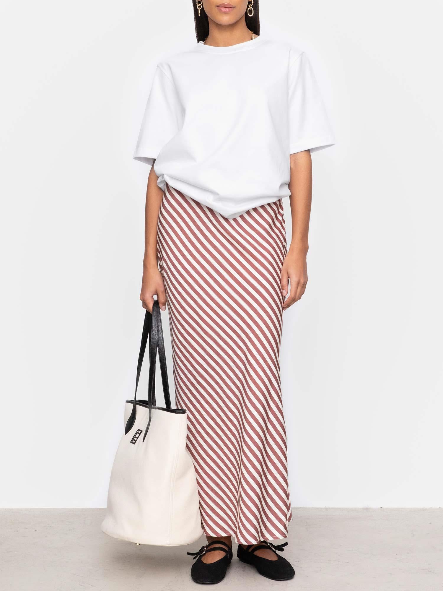 Hyro Skirt - Terracotta Srtripe