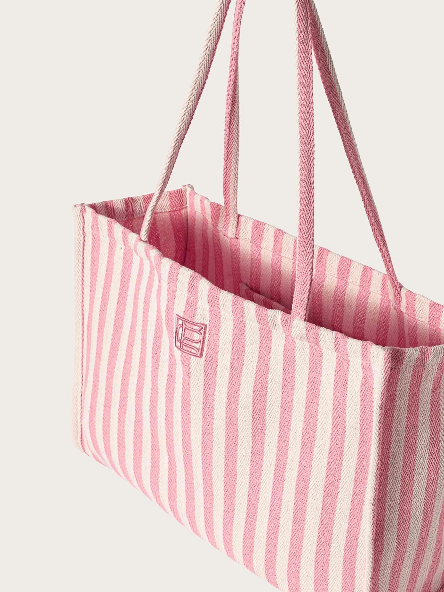 Ivy Tote Bag - Light Pink Stripe
