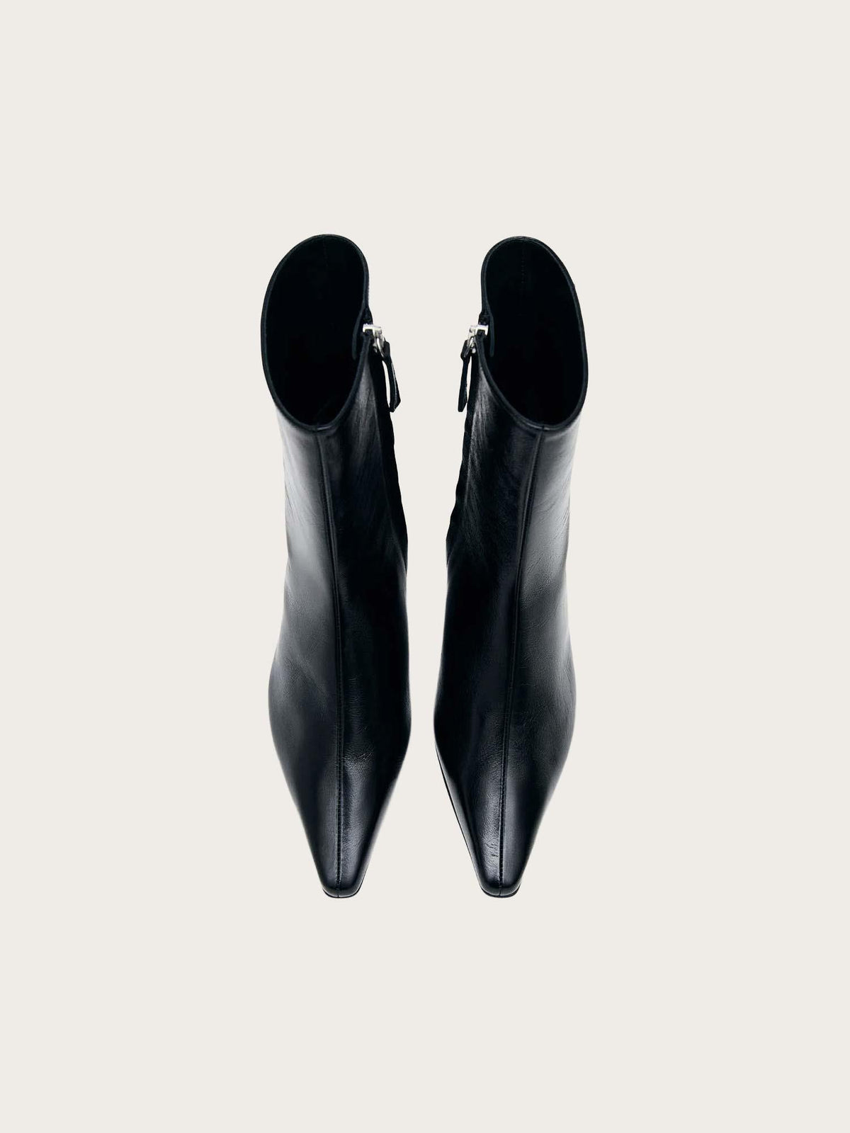 Ambar Rift Black Leather Ankle Boots