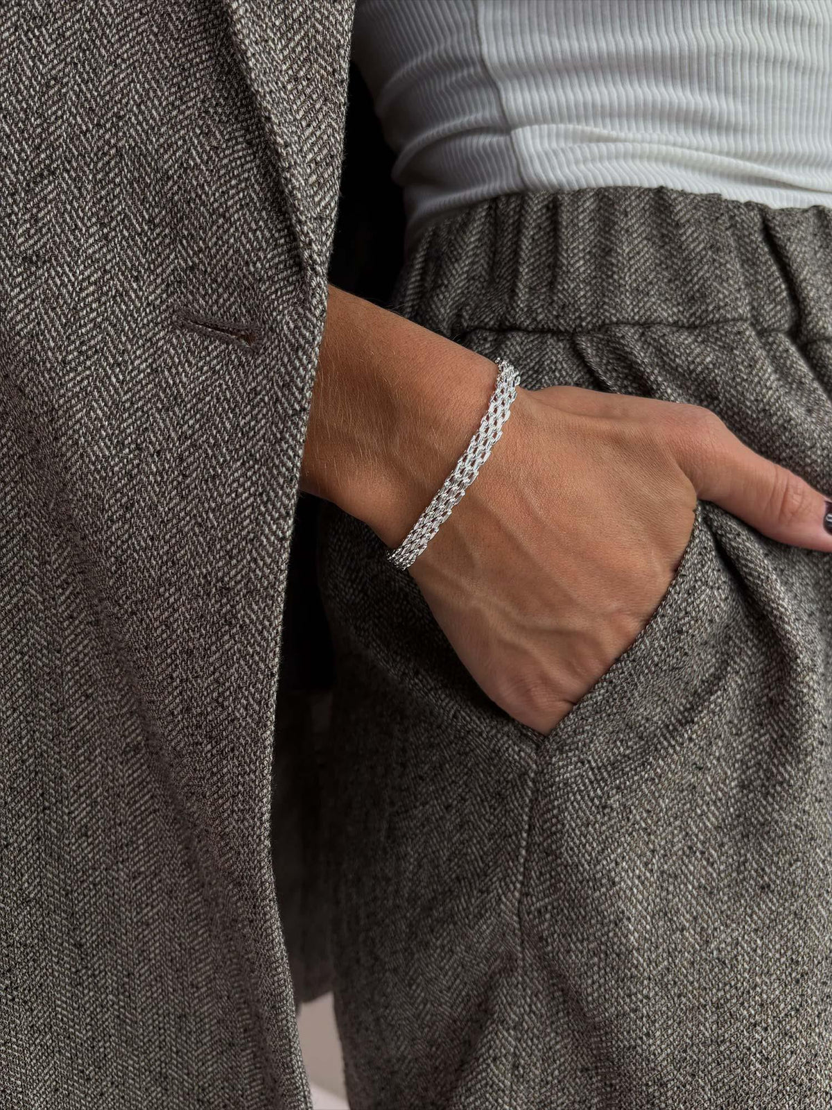 Mesh Link Bracelet - Silver