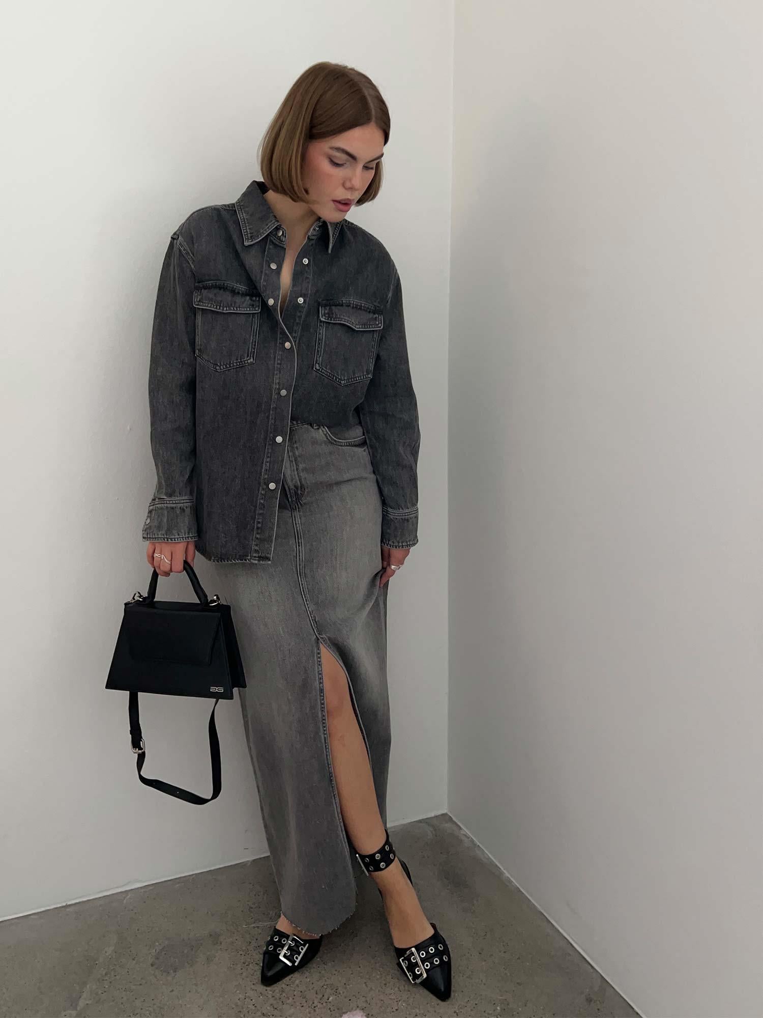 Darcy Maxi Skirt - Grey