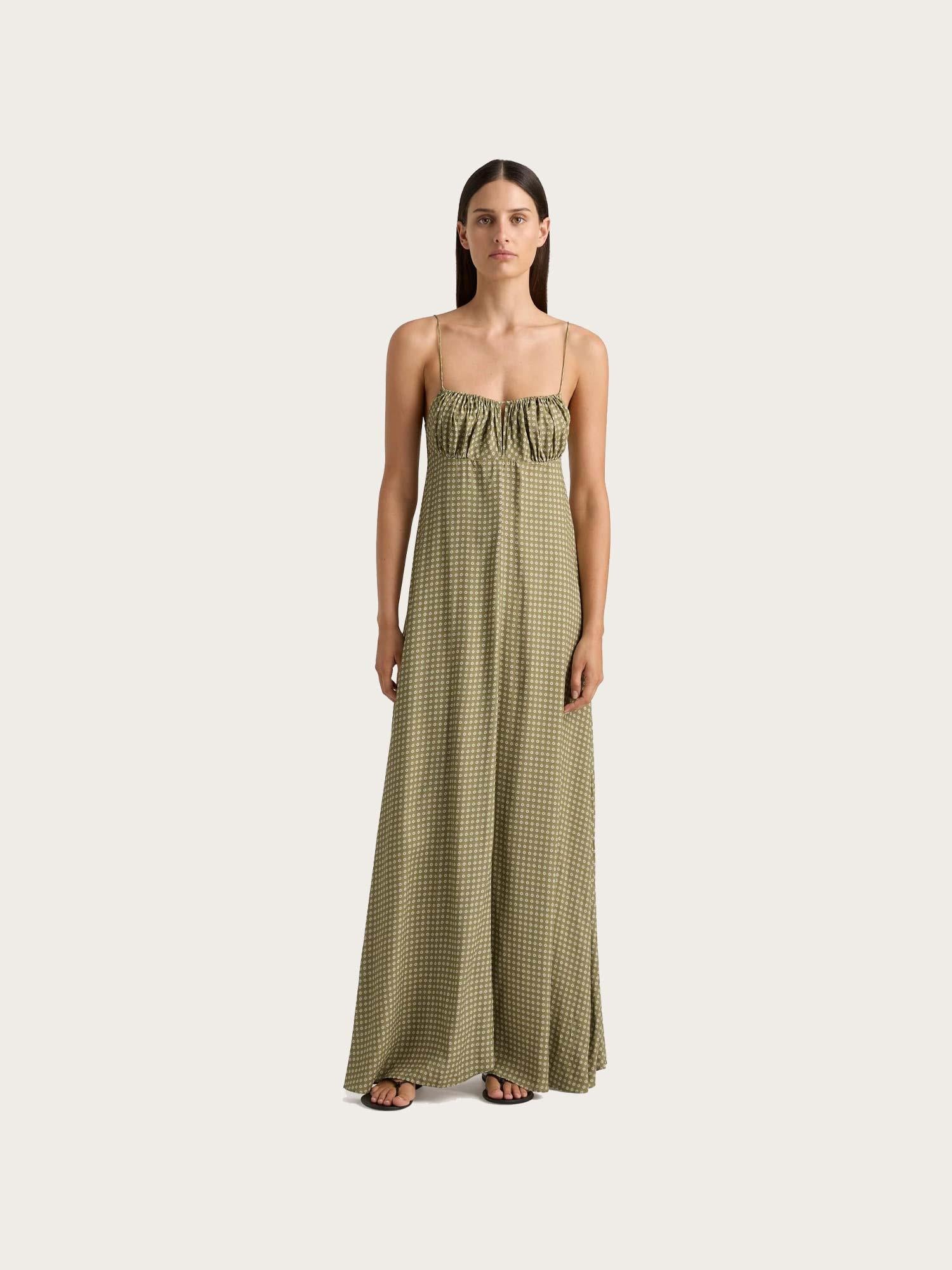 Anessa Maxi Dress - Oliander Floral/Khaki