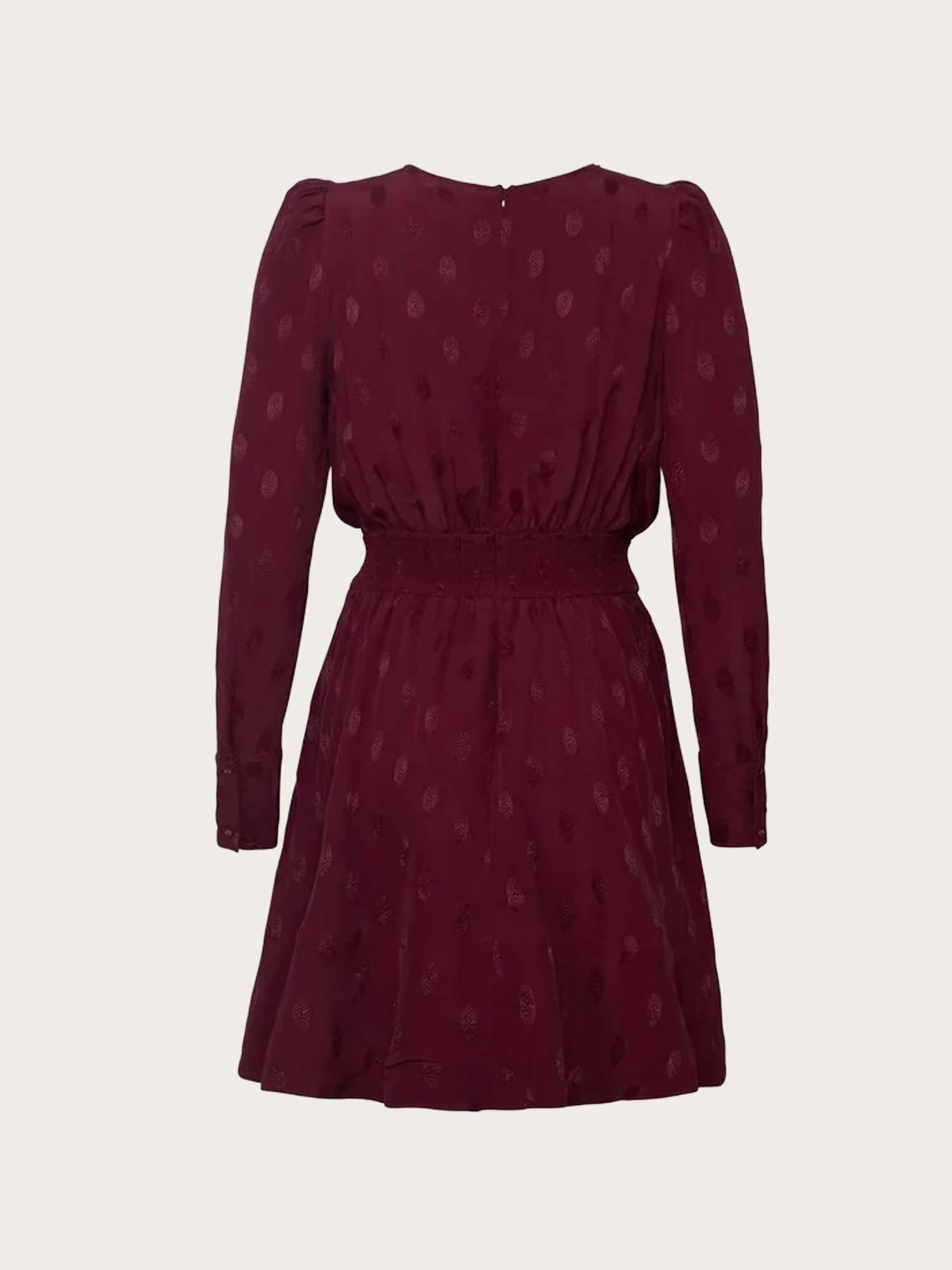 Viskose Mini Dress - Burgundy