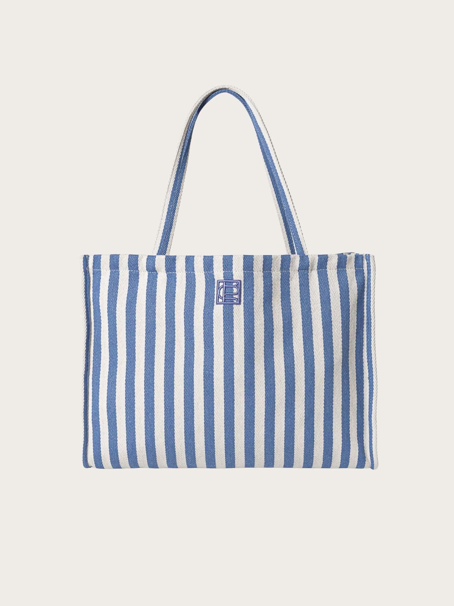 Ivy Tote Bag - Blue Stripe