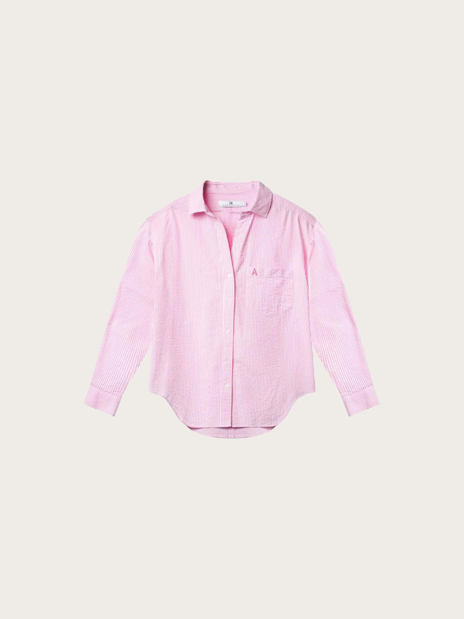 Venice Seersucker Classic Stripe - Pink Stripe