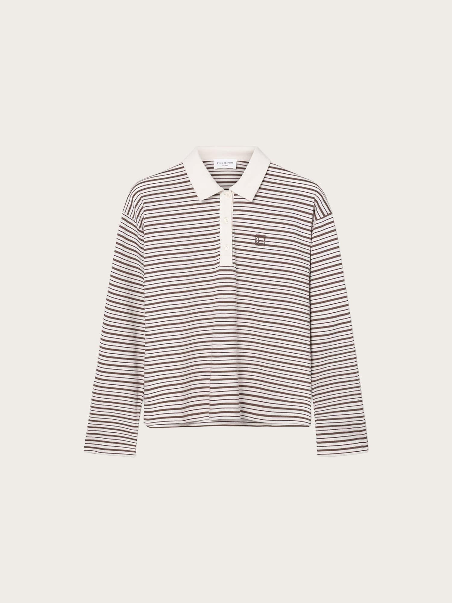 Elmer Polo Shirt - Brown Stripe