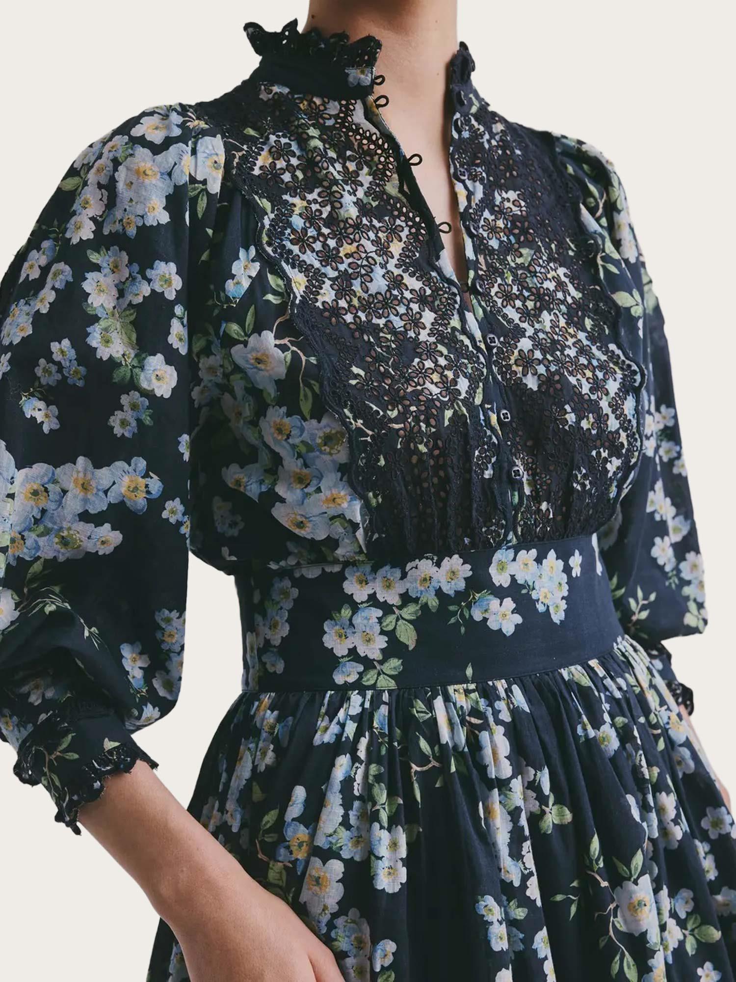 Cotton Slub Mini Dress - Cherry Blossom