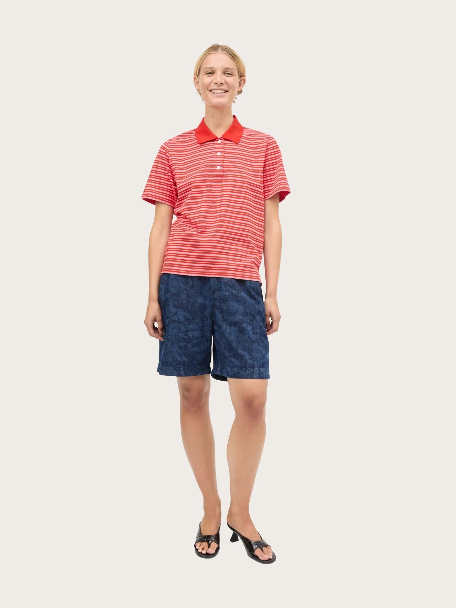 Light Terry Marlo Polo Tee - Fiery Red/Fairy Tale/Vanilla