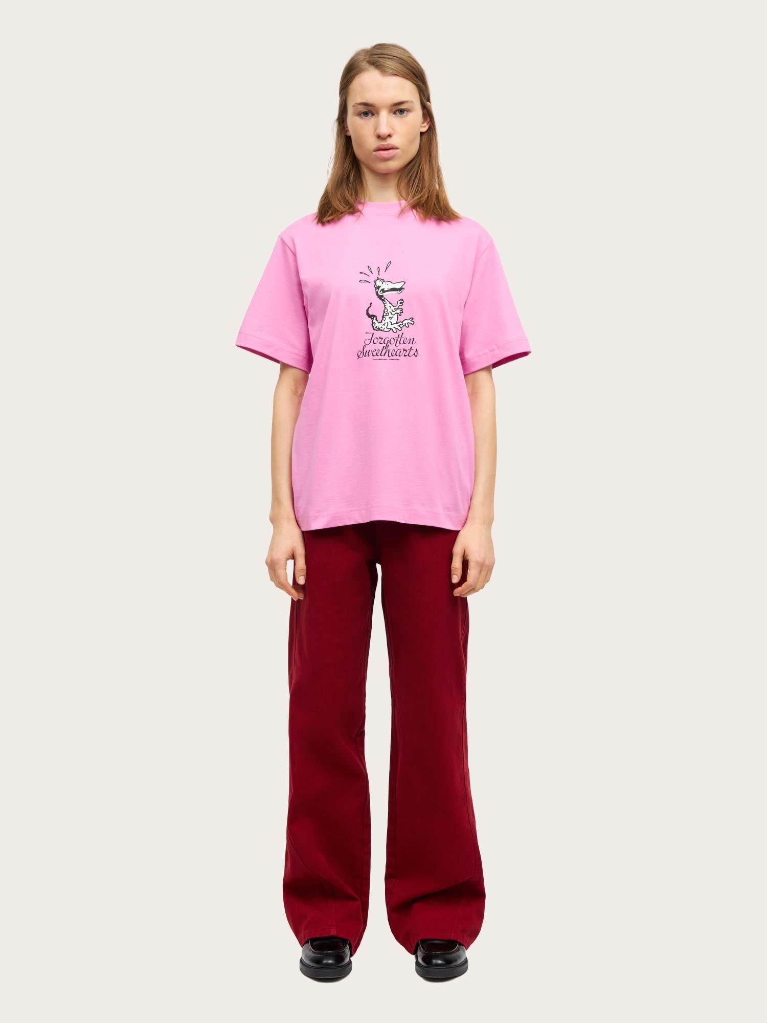 Cotton Jersey Dassel Tee - Fuchsia Pink
