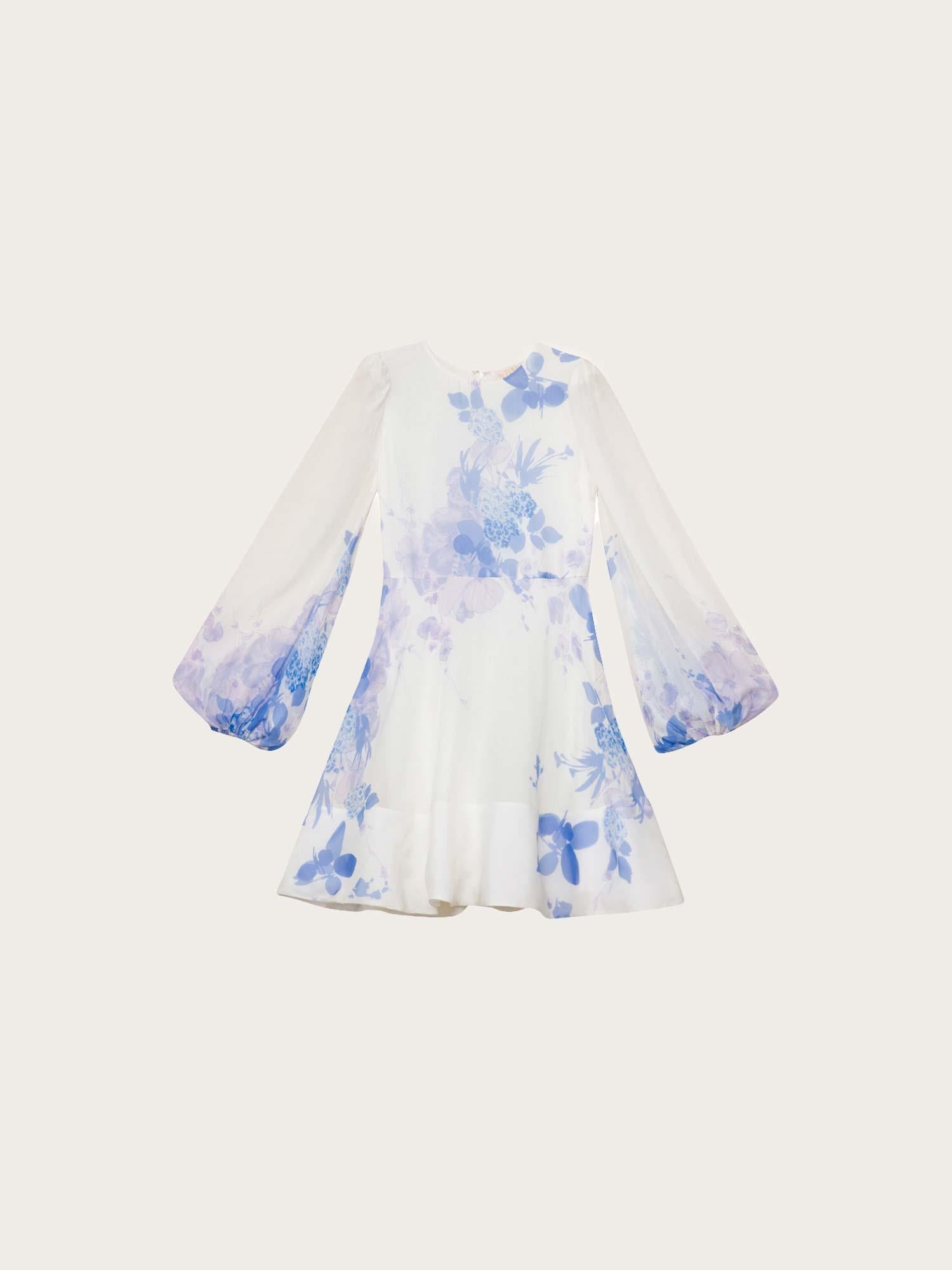 Organza Mini Dress - Skylight