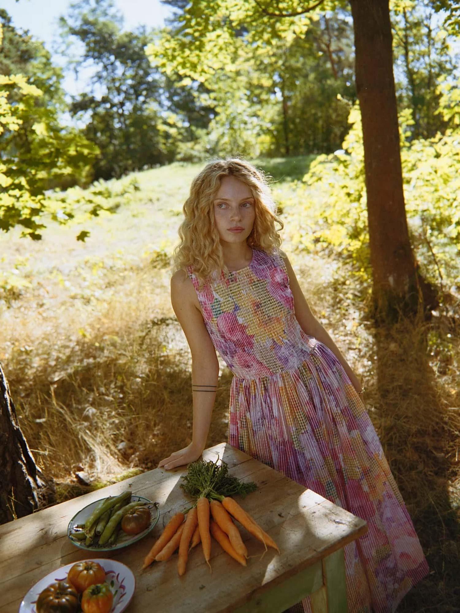 Checks Maxi Dress - Confetti