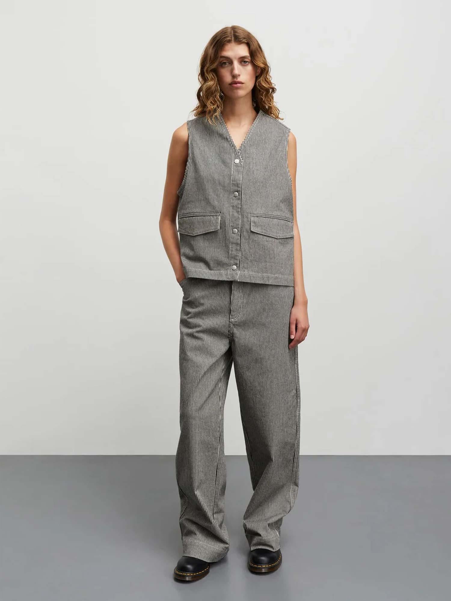 Hickory Punk Molly Vest - Black/White