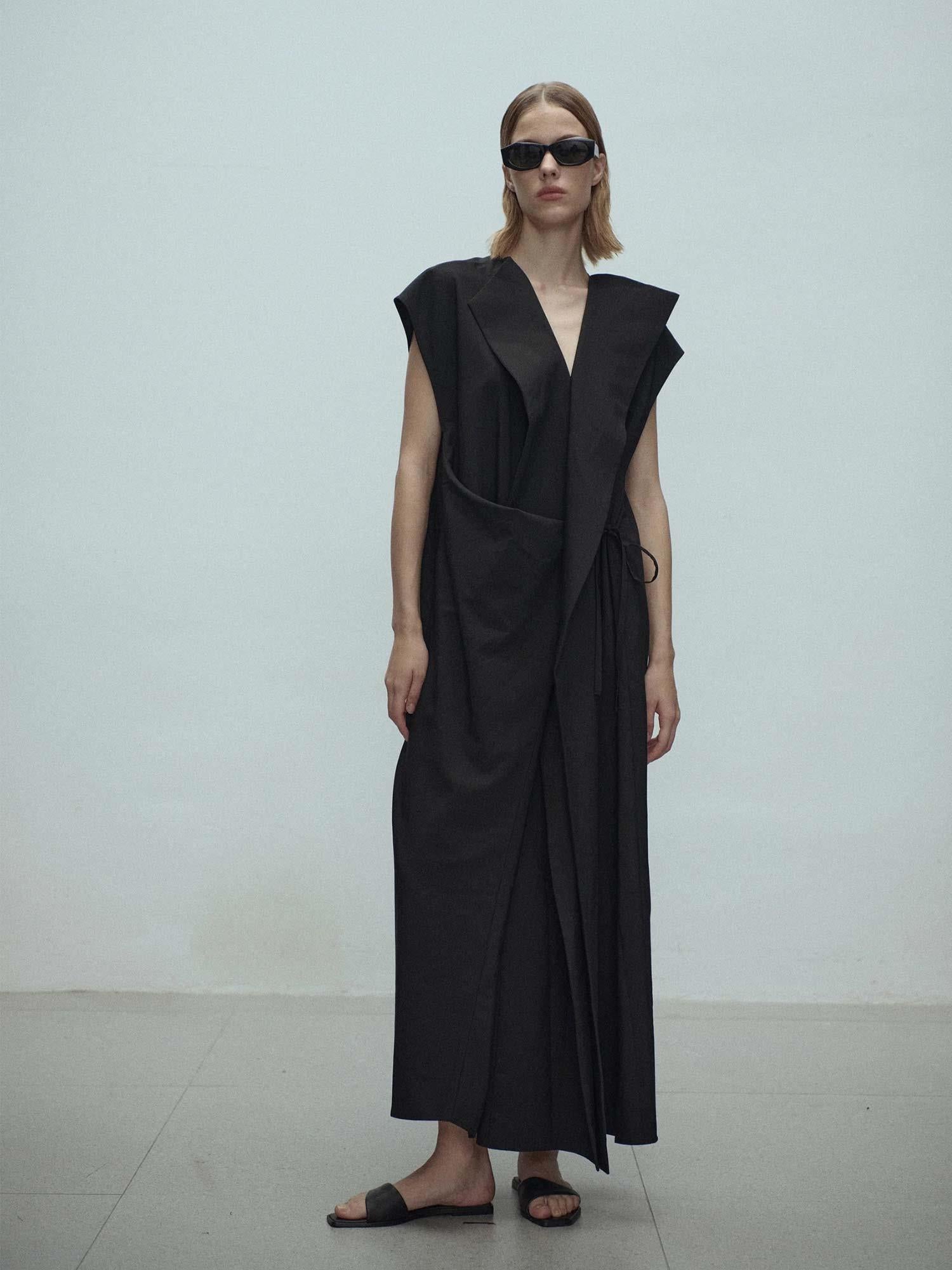 Gelene Constructed Dress - Black