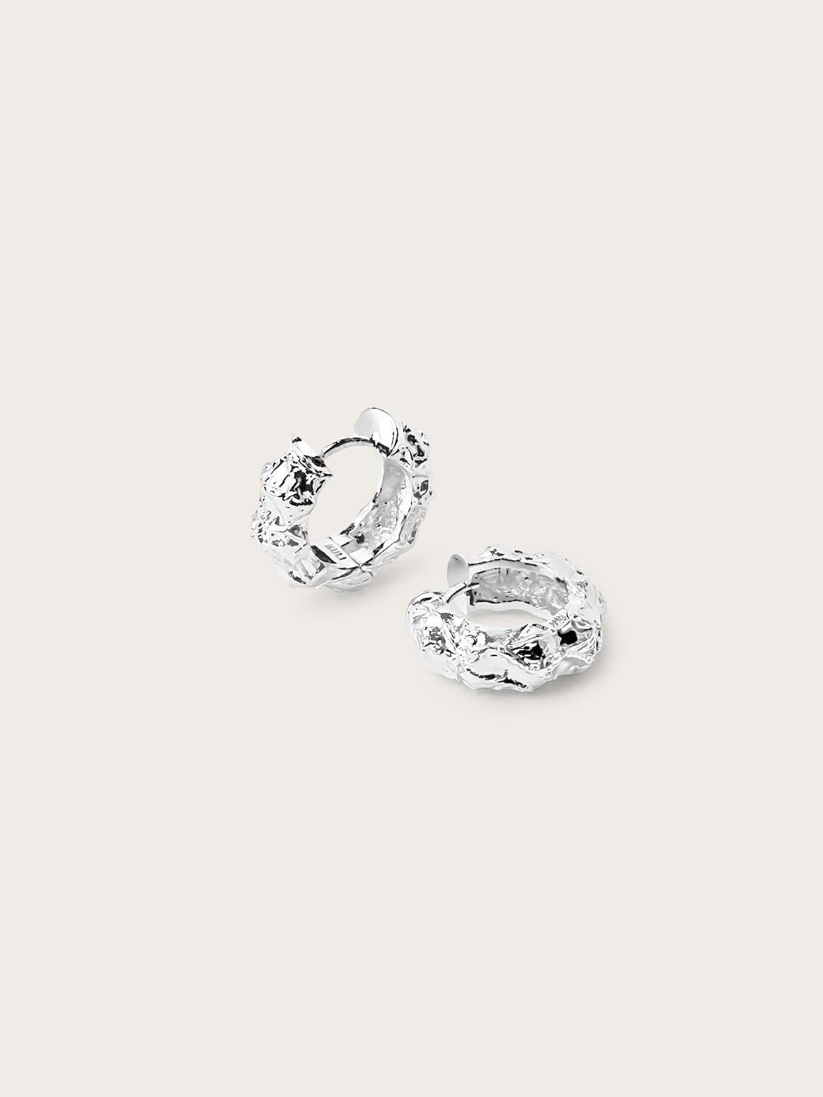 Hammered Hoops - Silver