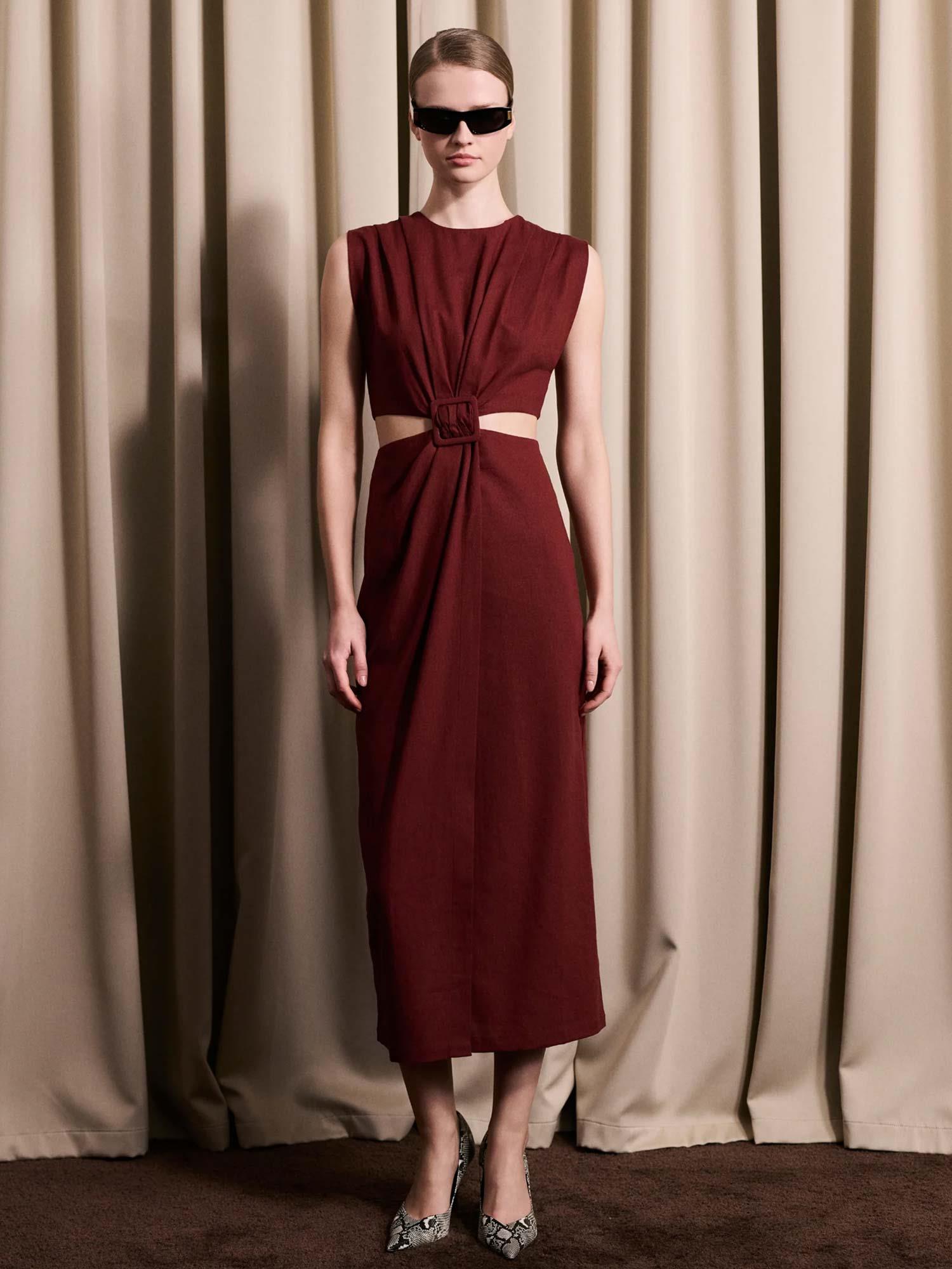 Riviera Dress - Rust Red