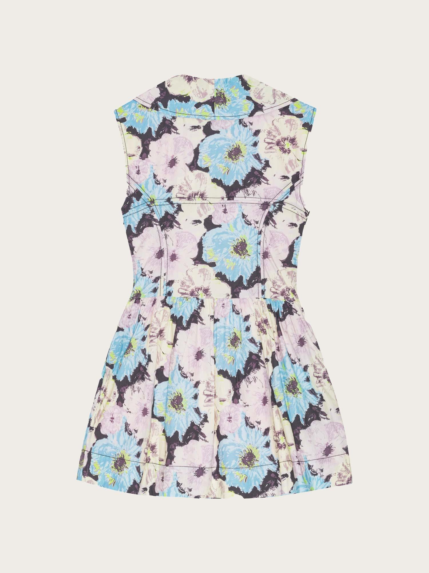Printed Cotton Mini Dress - Multicolour