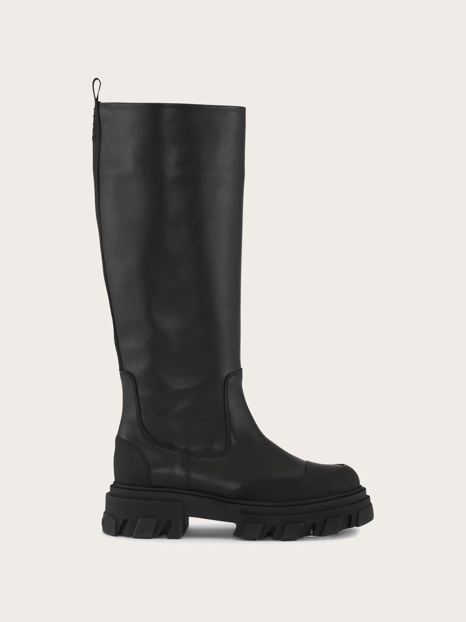 S1872 Cleated High Tubular Boots - Black