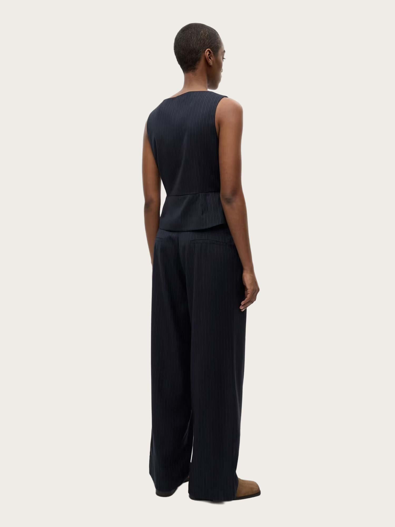 Enfresno Vest - Dark Navy Pinstripe