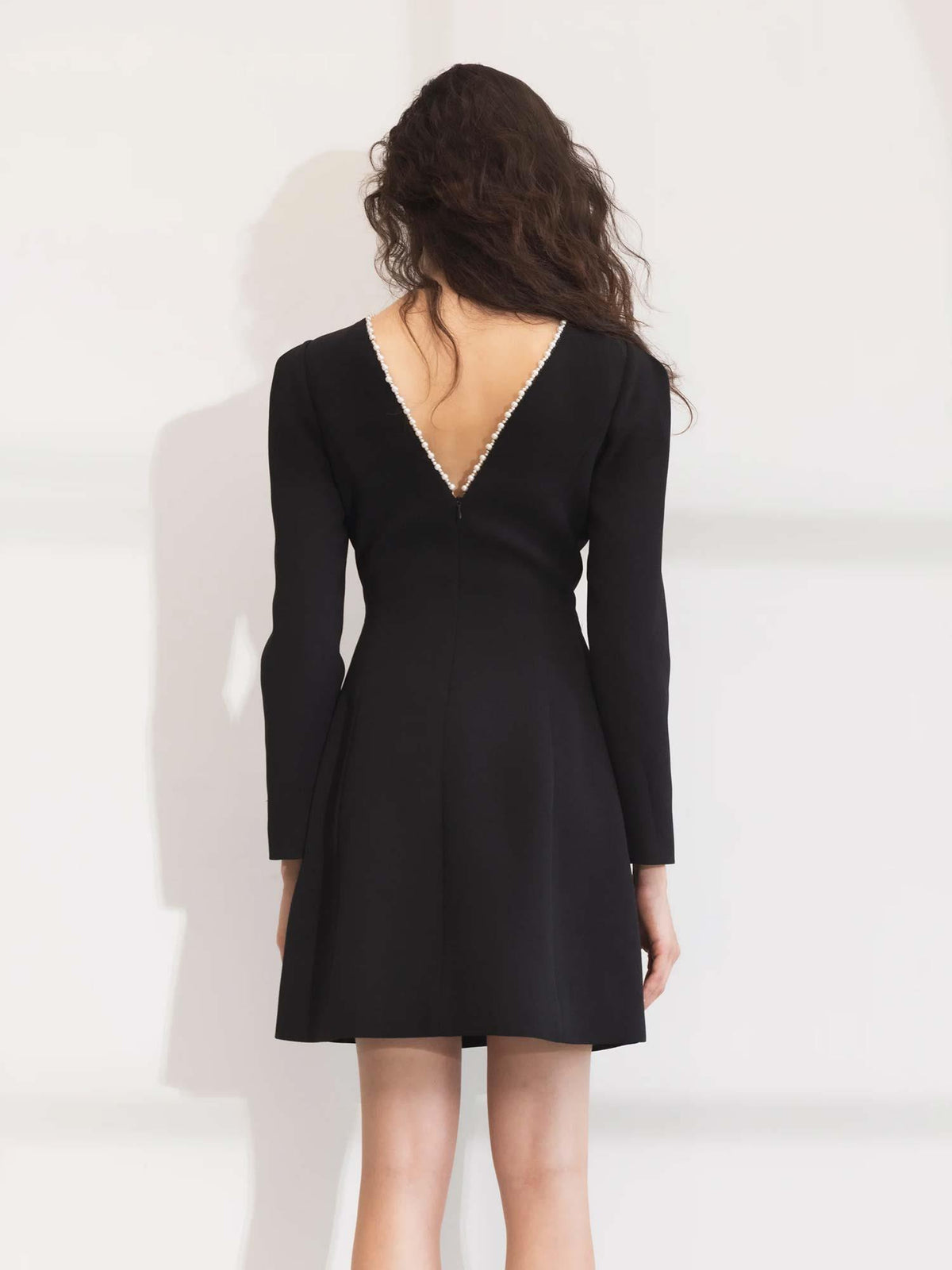 Nathalie Pearl Dress - Black