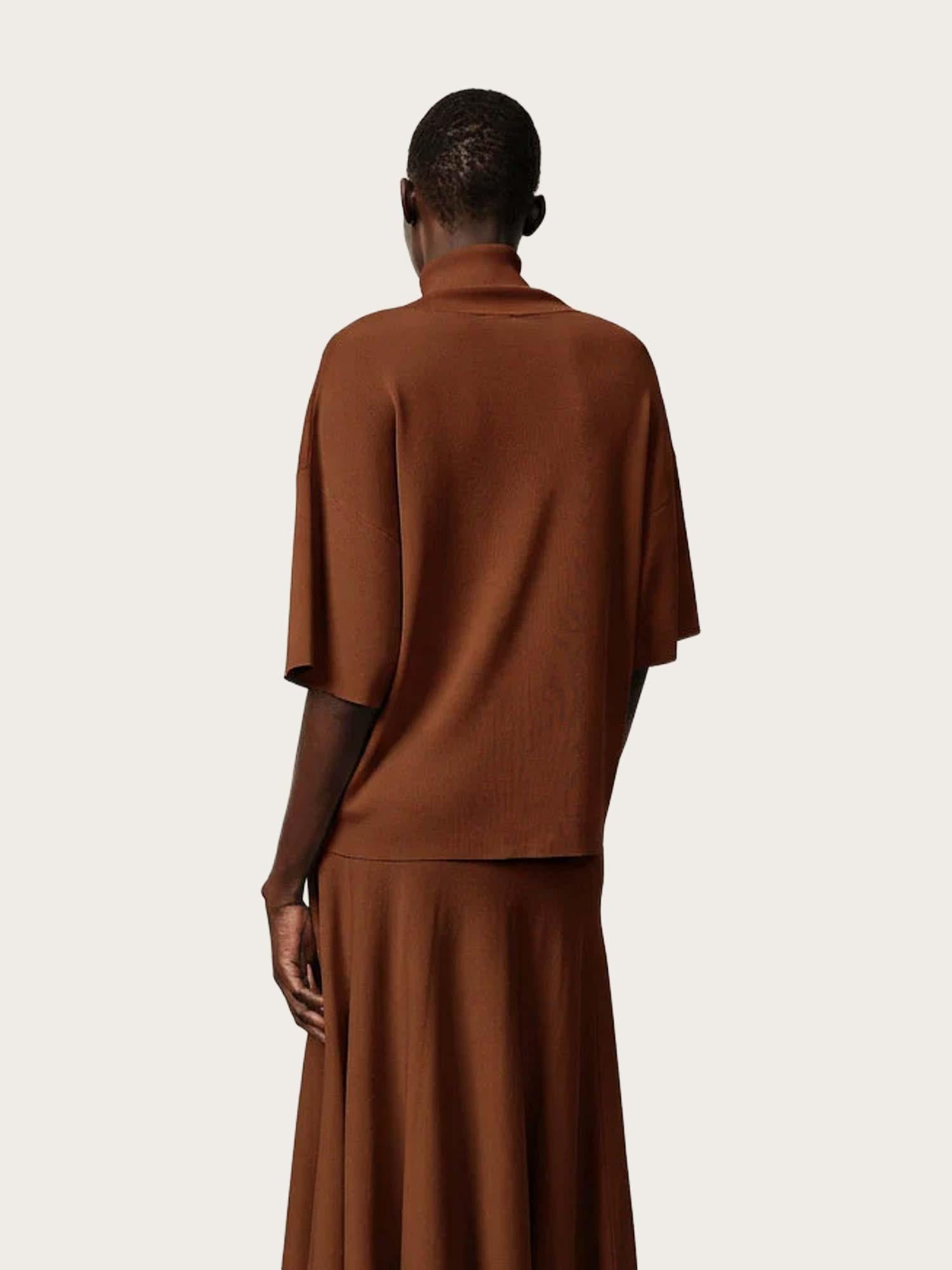 Brittany Knit Blouse - Tan