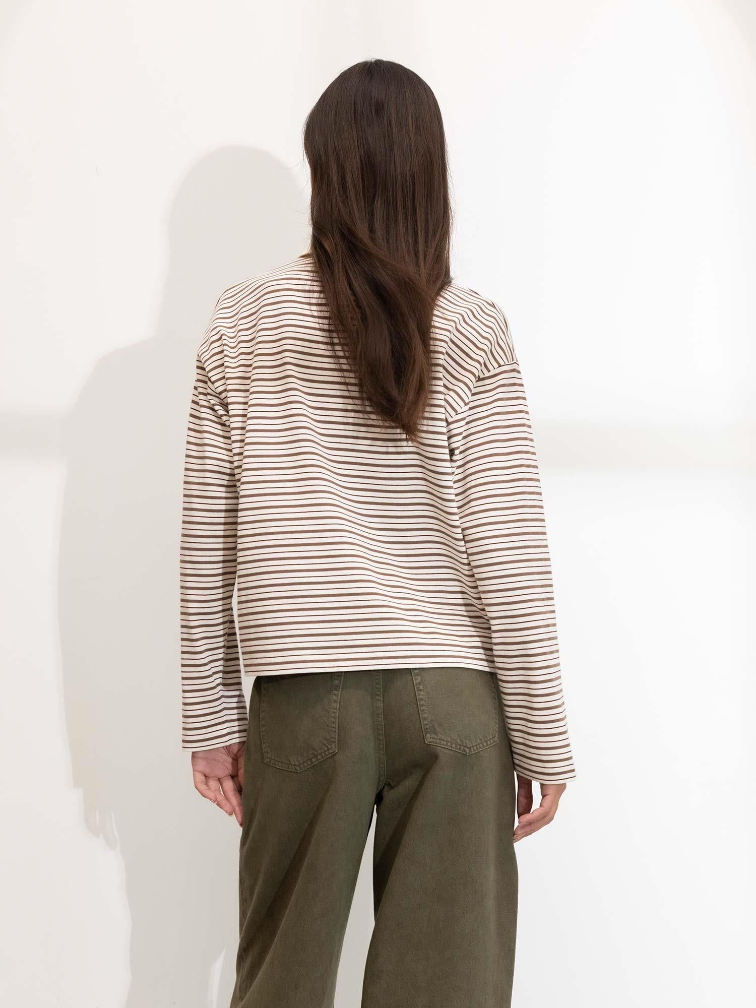 Elmer Polo Shirt - Brown Stripe