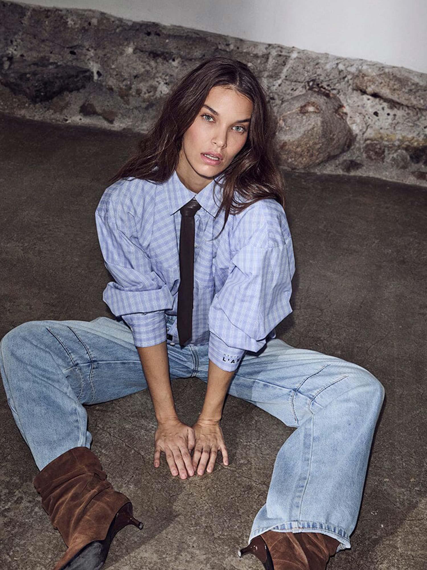 Sophie Check Shirt - Pale Blue