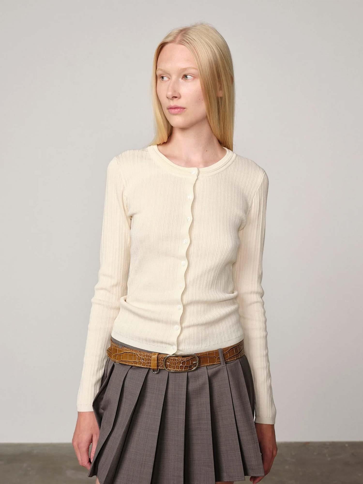 Brooks Knit Blouse - Off White