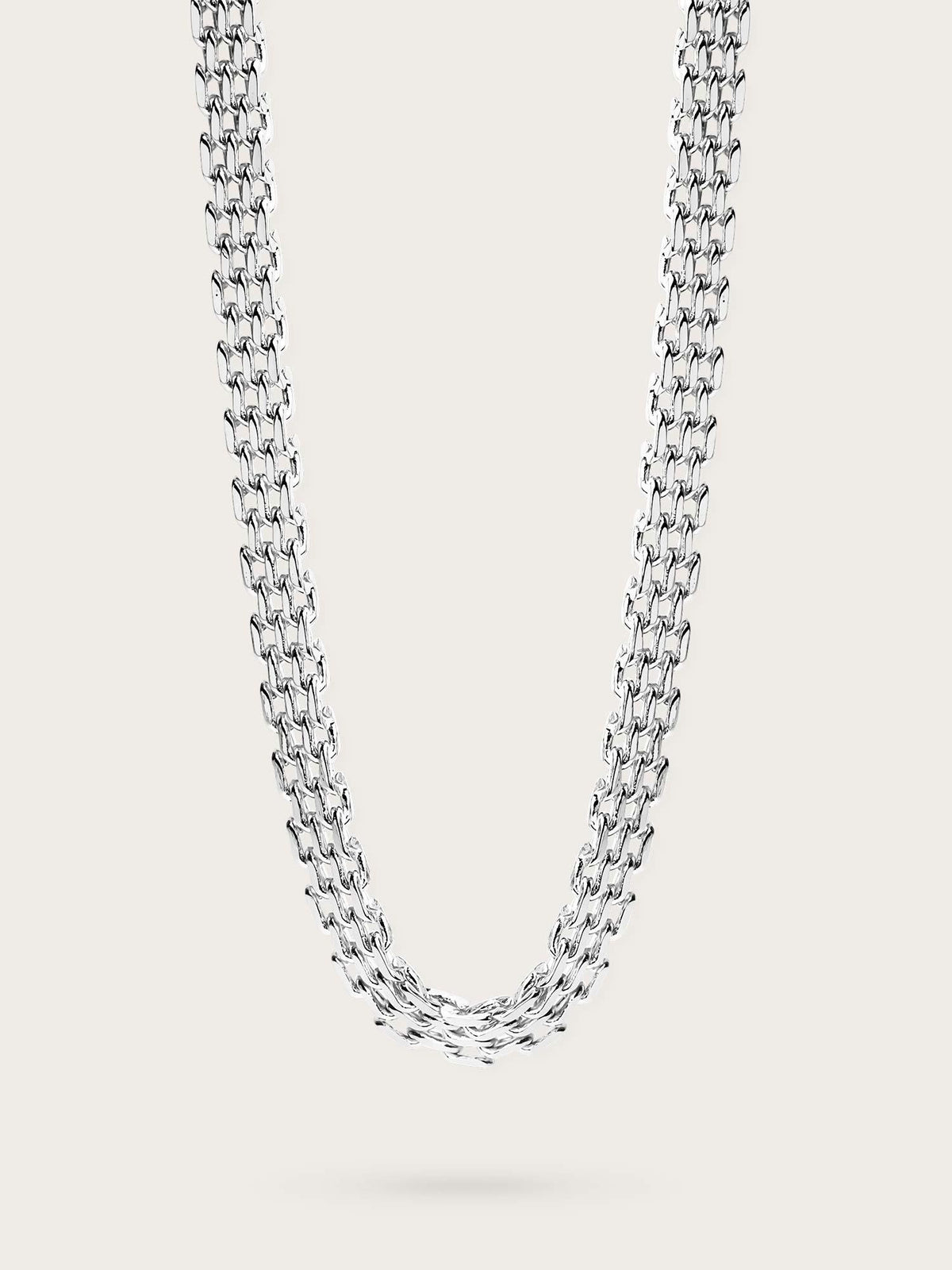 Mesh Link Necklace - Silver