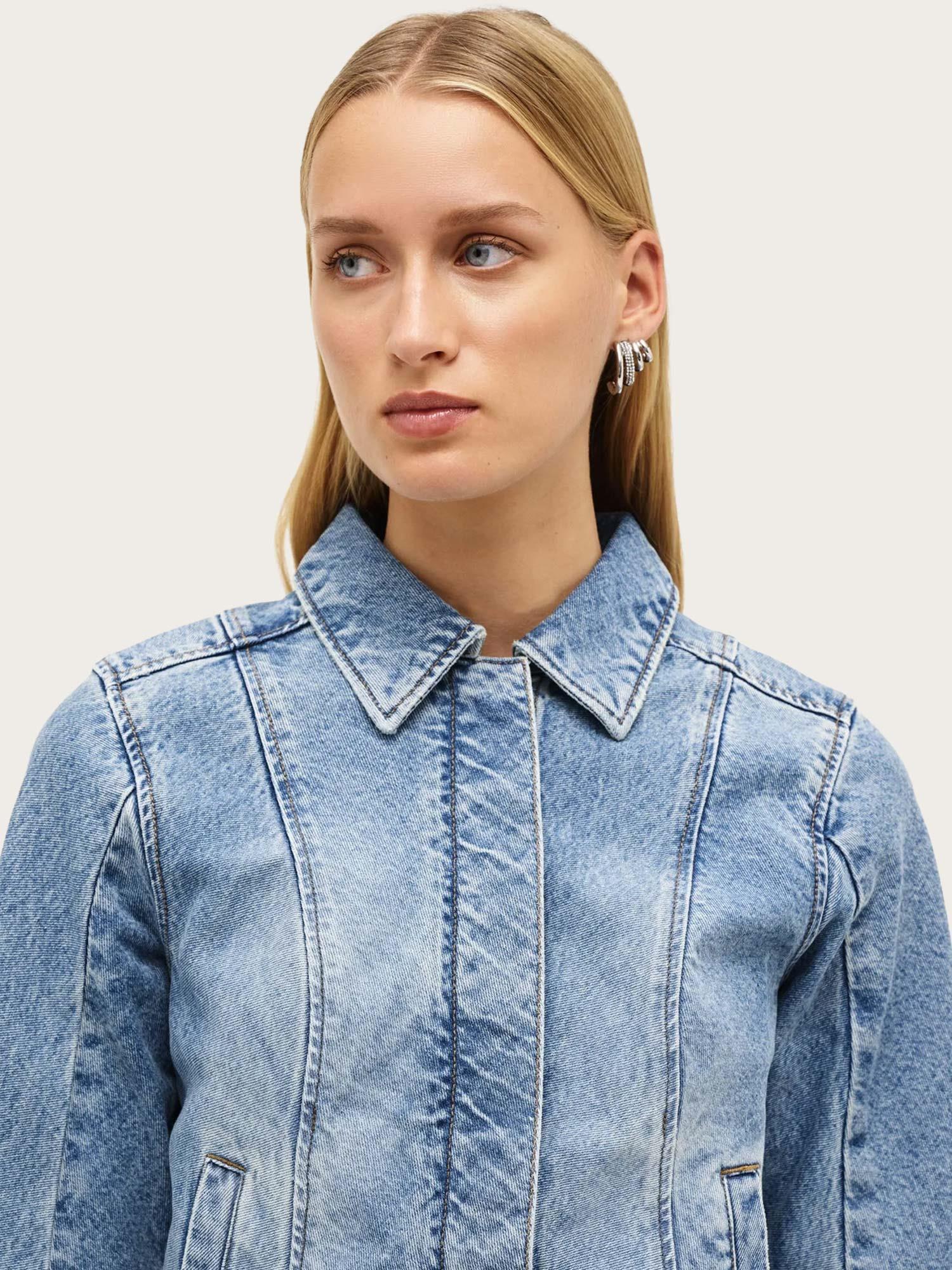Bias Cut Denim Jacket