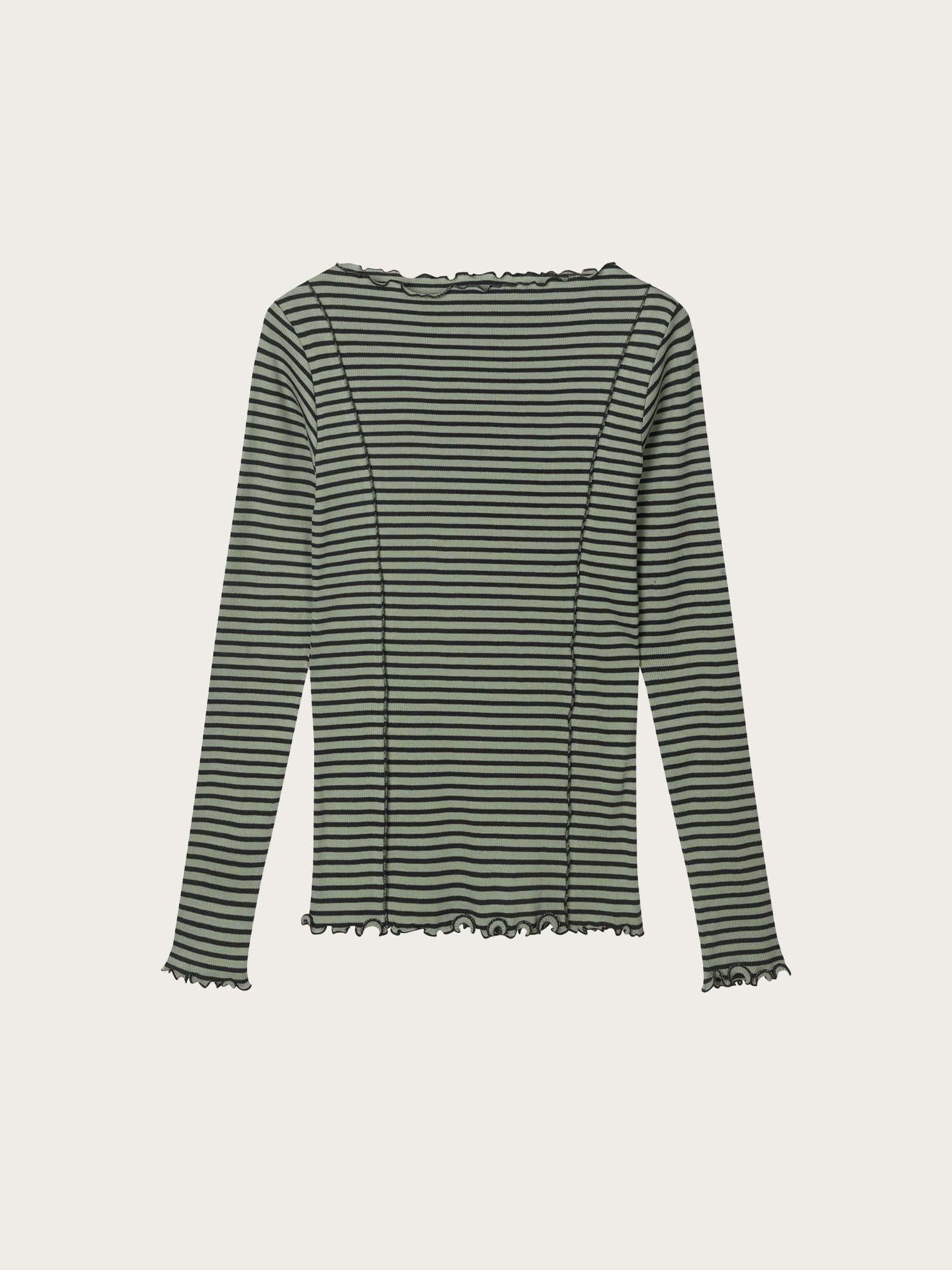 2x2 Cotton Stripe Siri Top - Sea Spray/Black