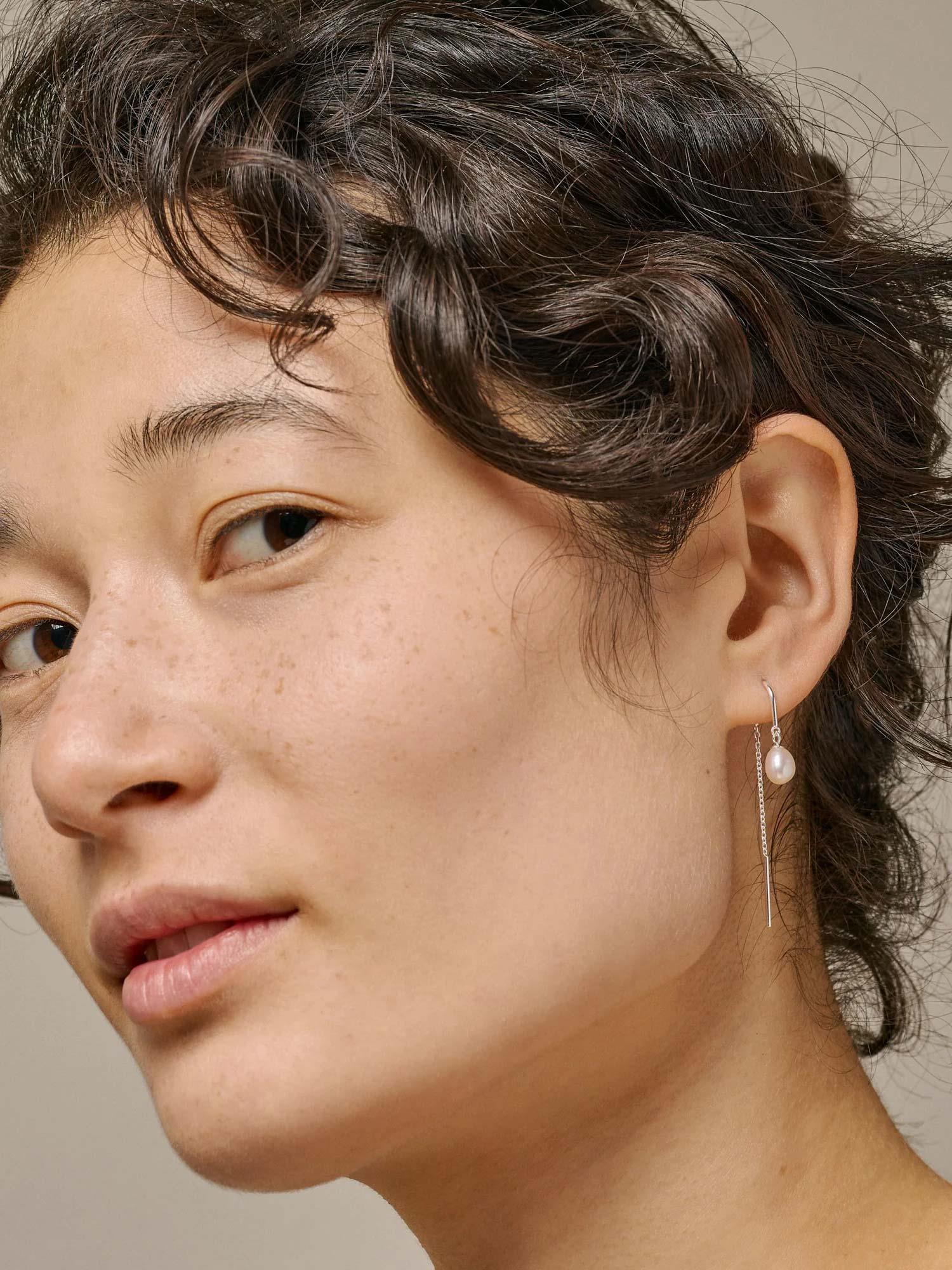 Earring Eleanor Pearl - Silver