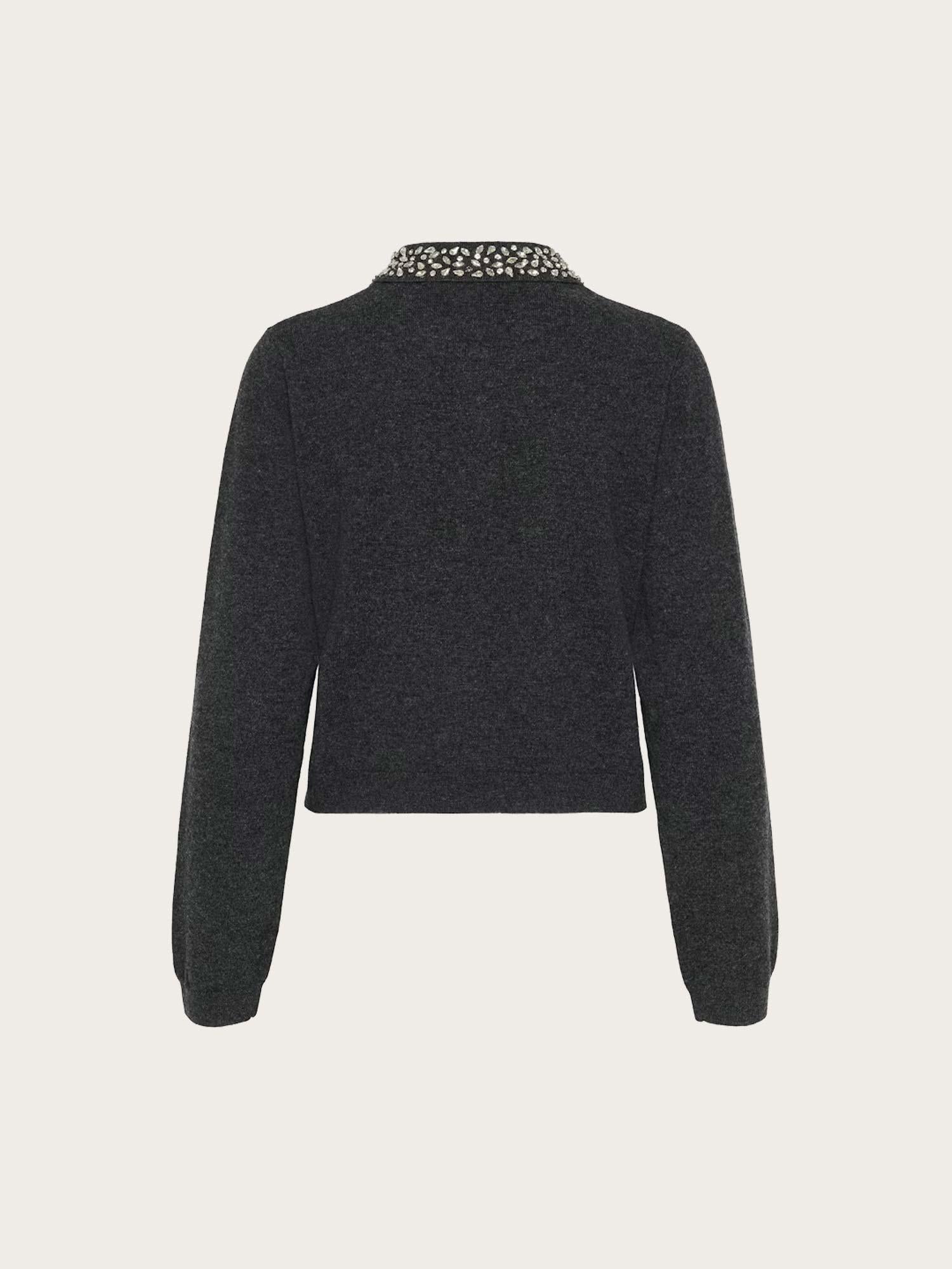 Manzi Deco Polo Pullover - Deep Graphite Mel