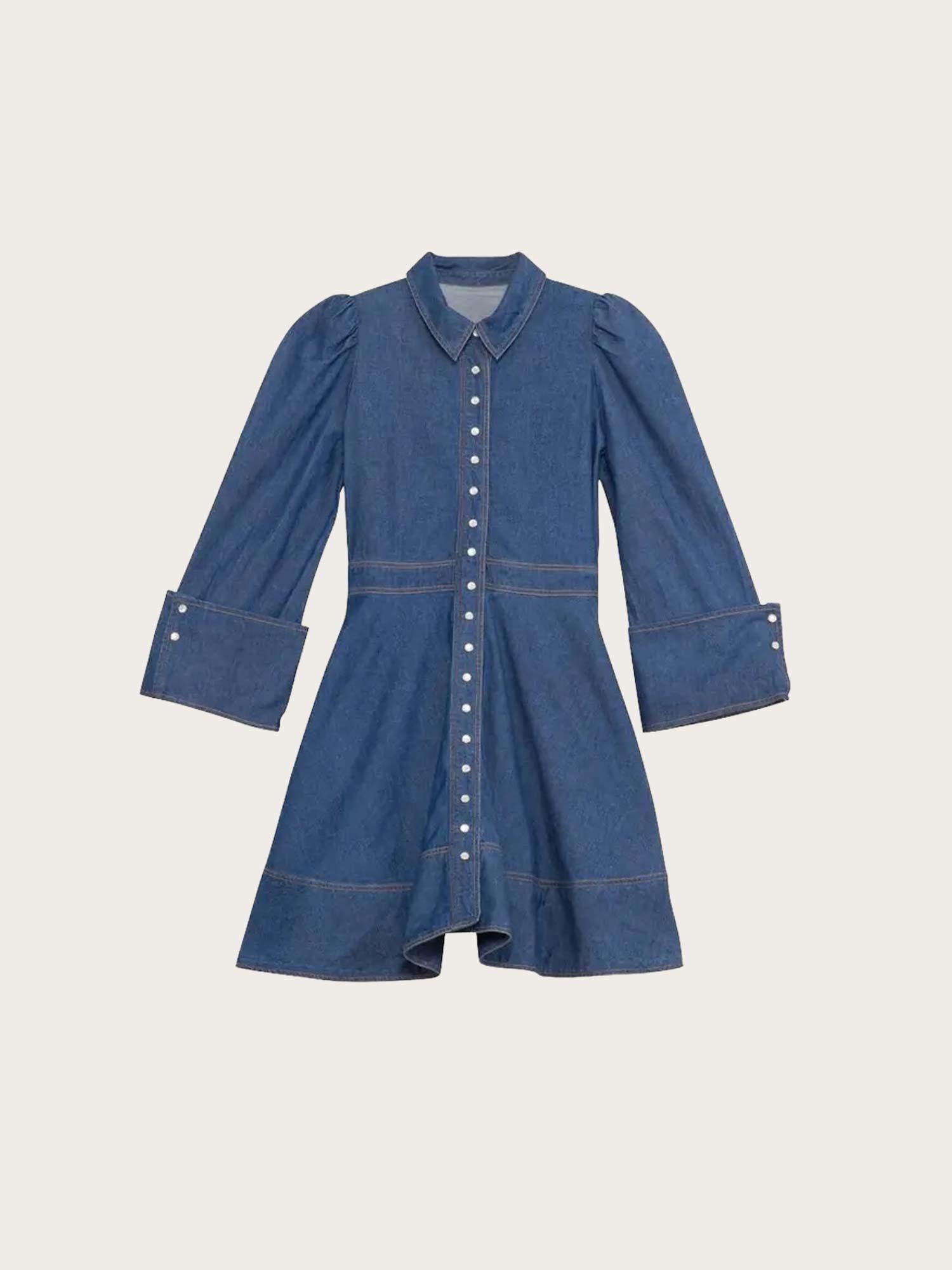 Denim Mini Dress - French Blue