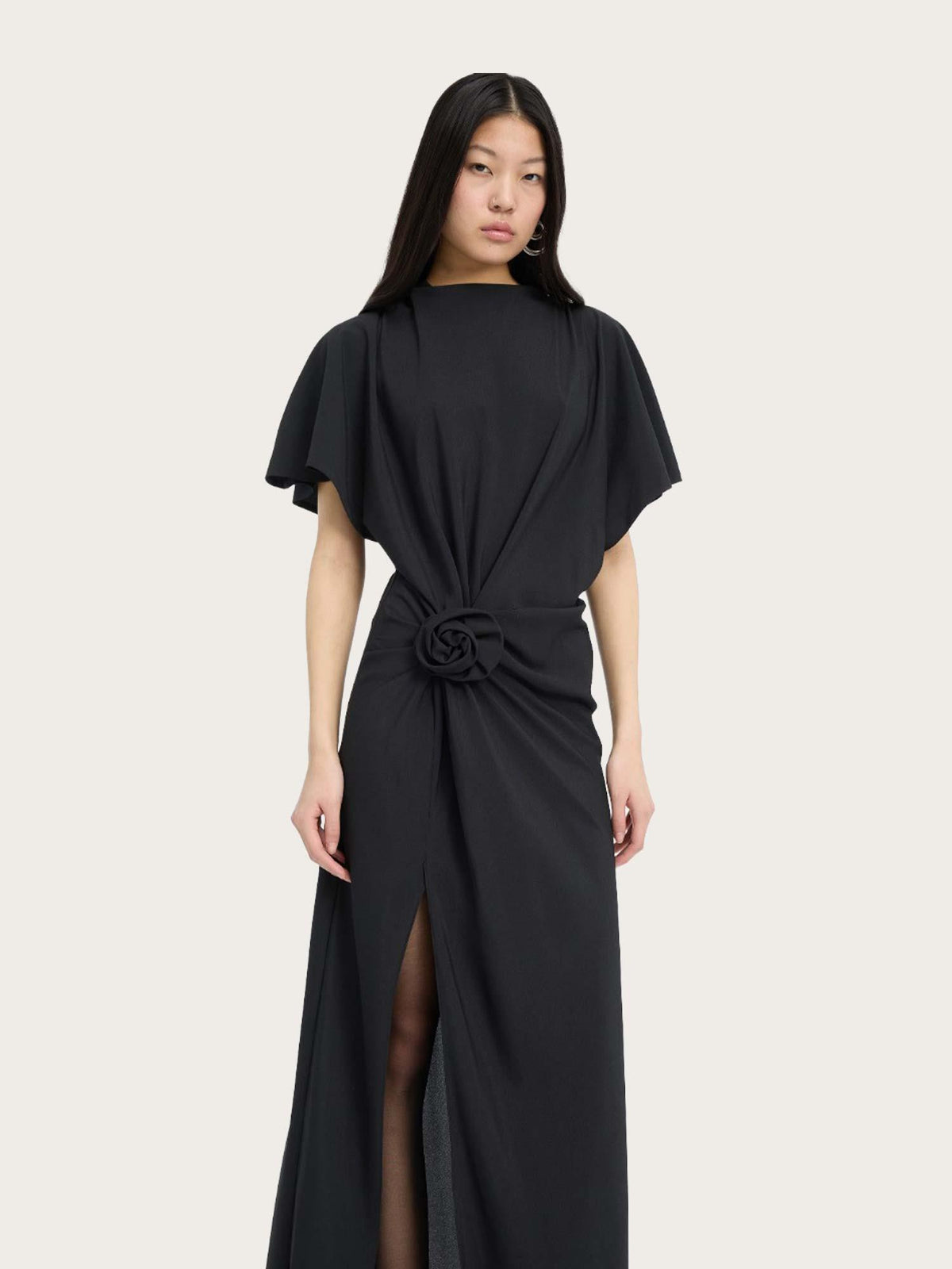 Maxi Slit Dress - Black