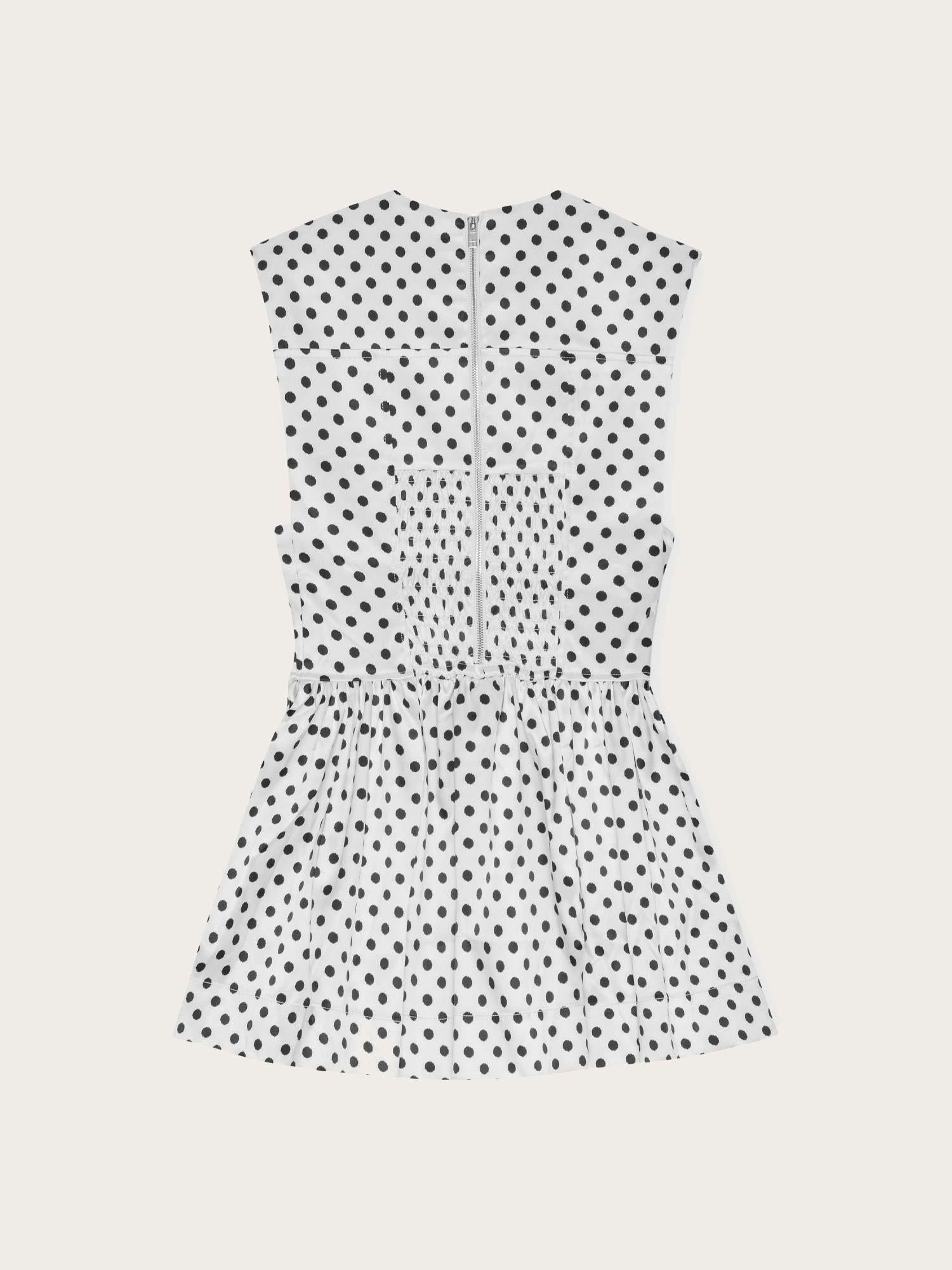 Printed Double Satin Corset Mini Dress - Egret