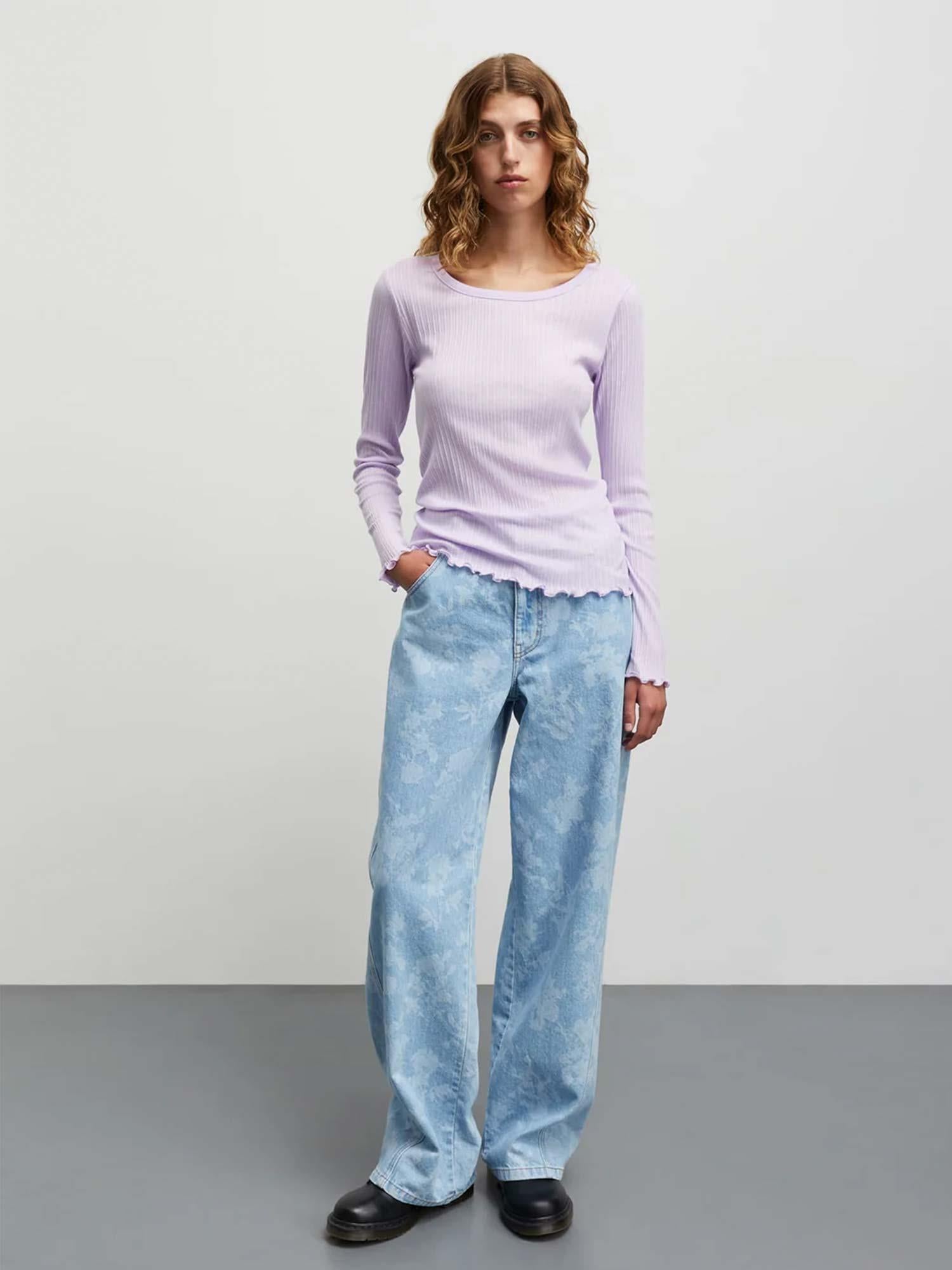 Art Denim Christel jeans - Light Denim/Ink Flower AOP