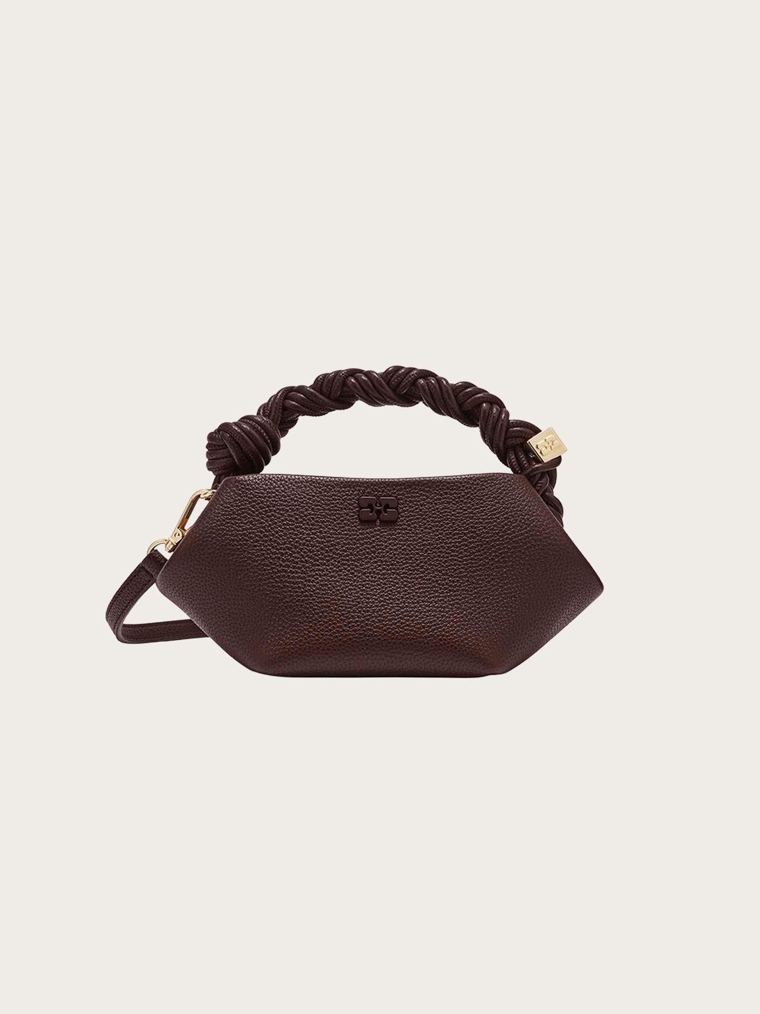 Ganni Bou Bag Mini Grained - Chicory Coffee