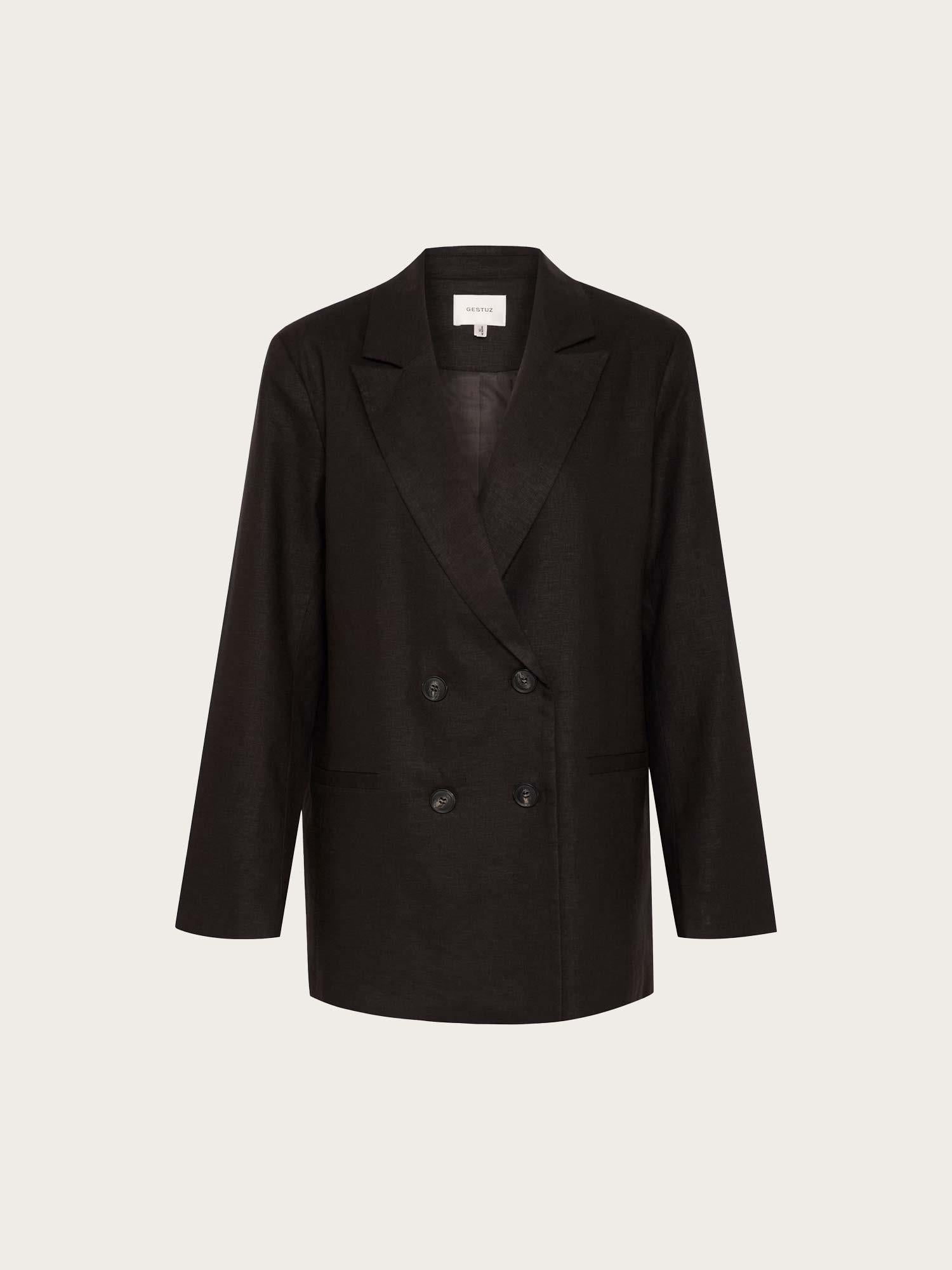 ElarahGZ Linen Blazer - Black