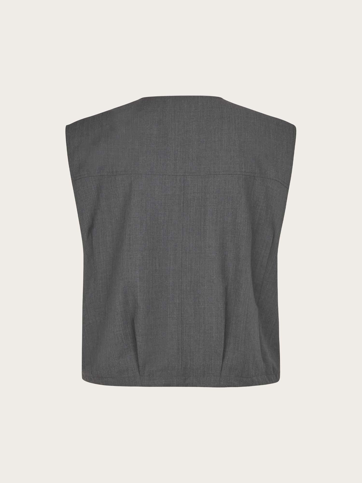 Sakelly Vest - Dark grey melange