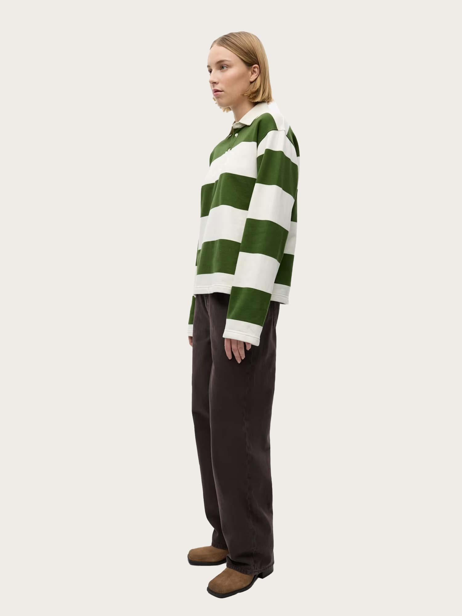 Entour ls Polo st - Chive Gardenia Stripe