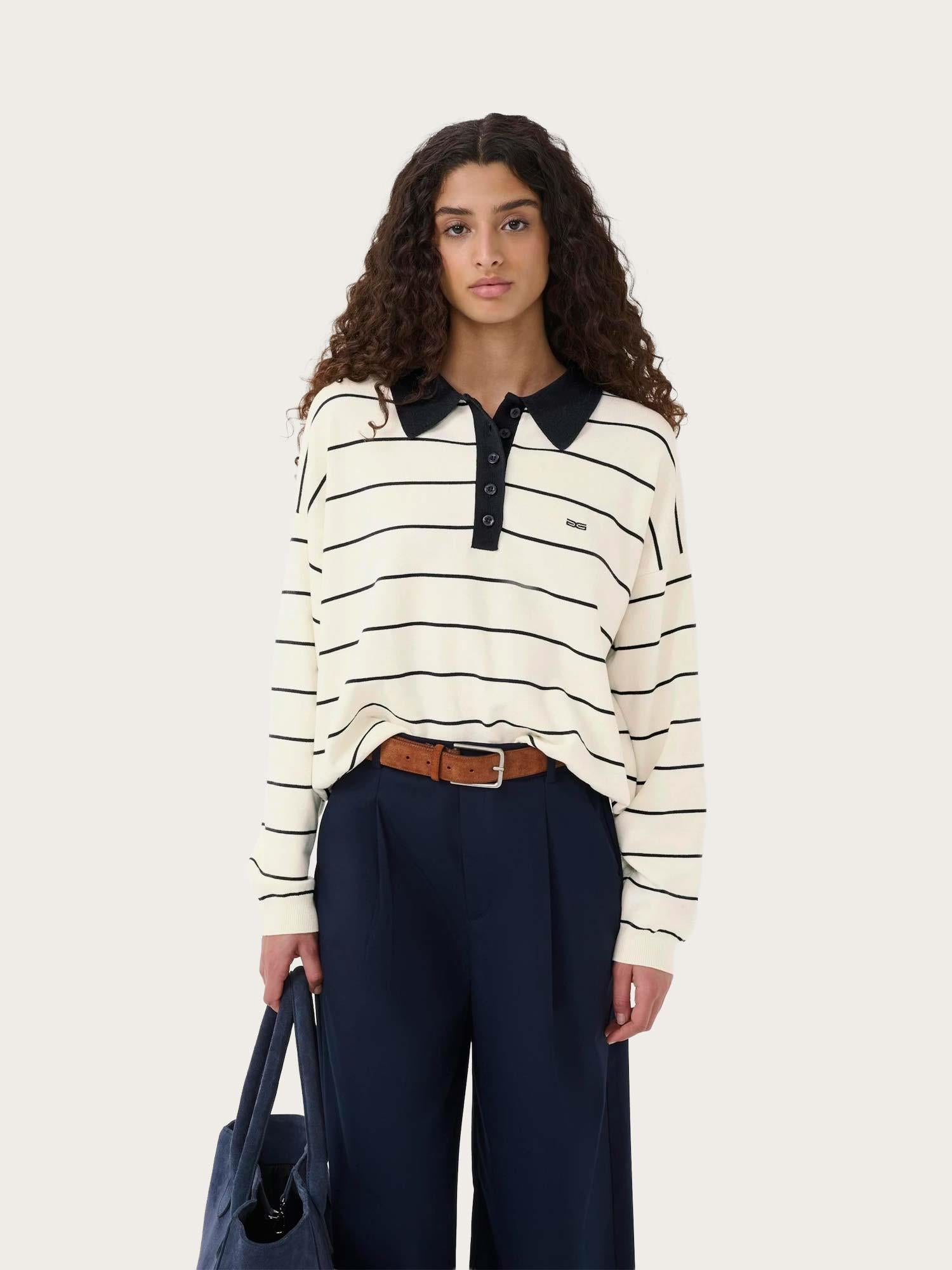 Taige Polo Pullover - Egret/Sky Captain