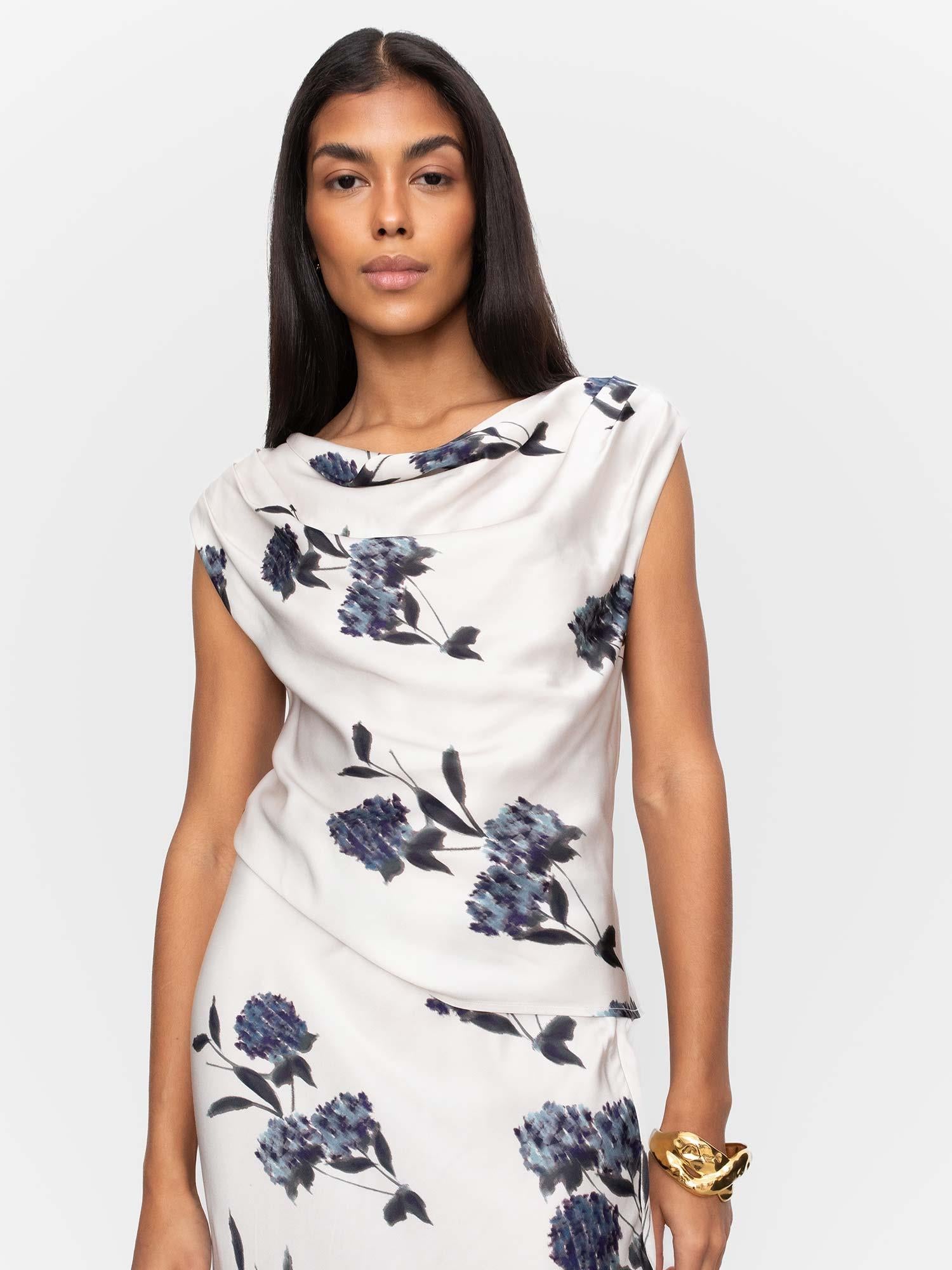 Haidi Top - Cream Hydra Print