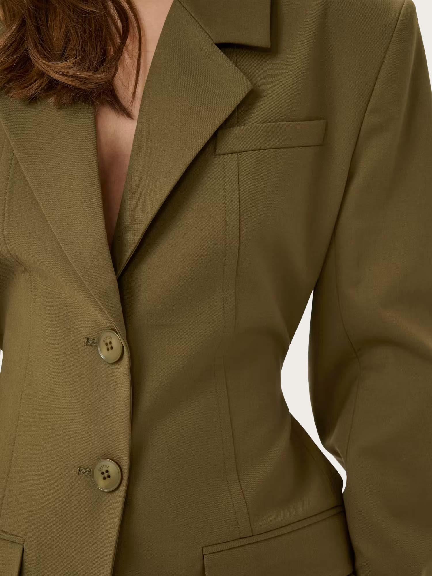 Olivia Blazer - Military Olive