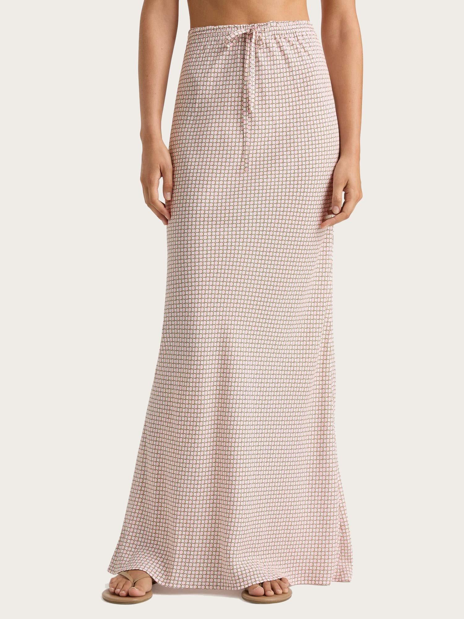 Menton Maxi Skirt - Oliander Floral/White Blush