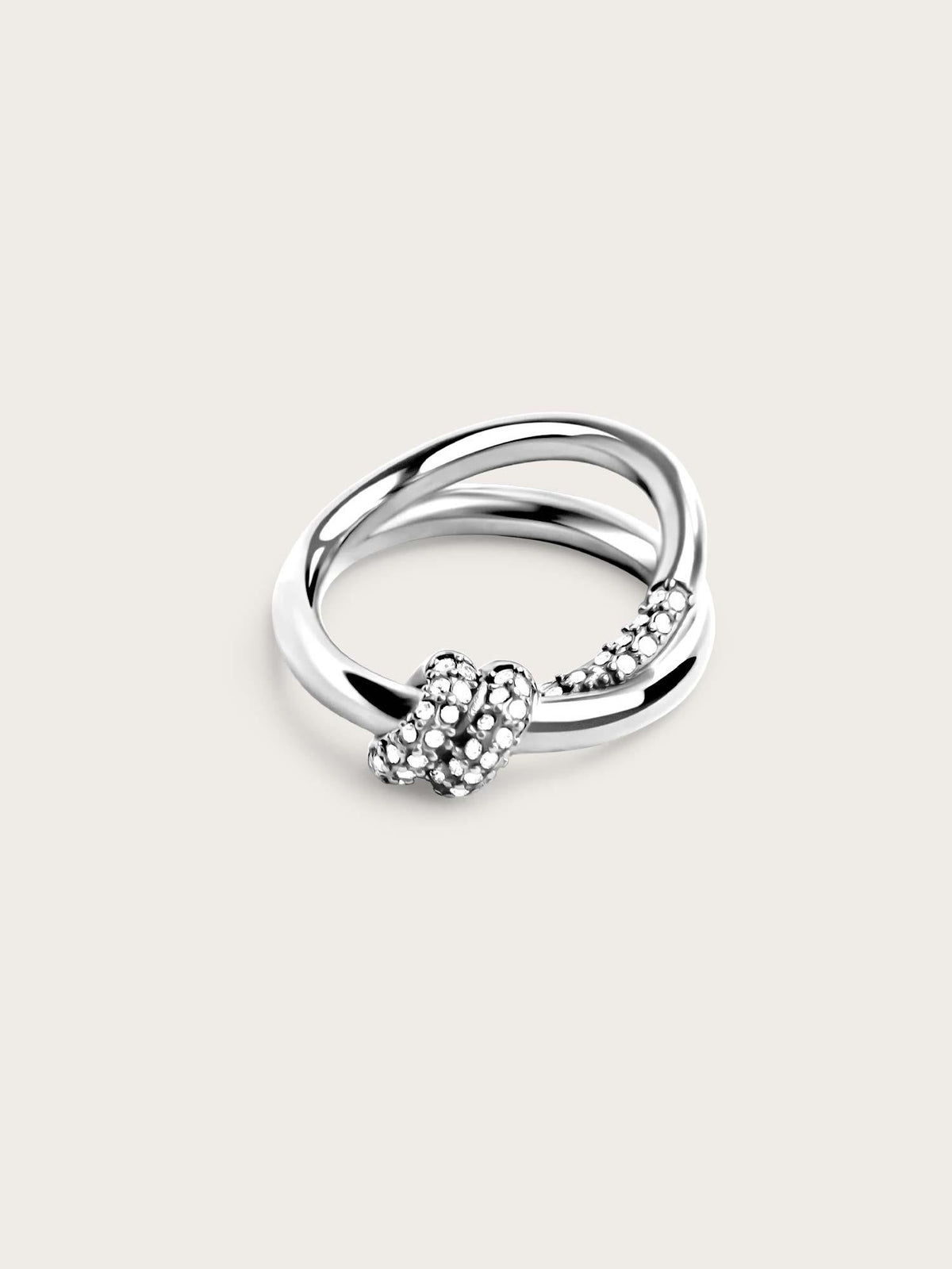 Pavé Knot Ring - Silver