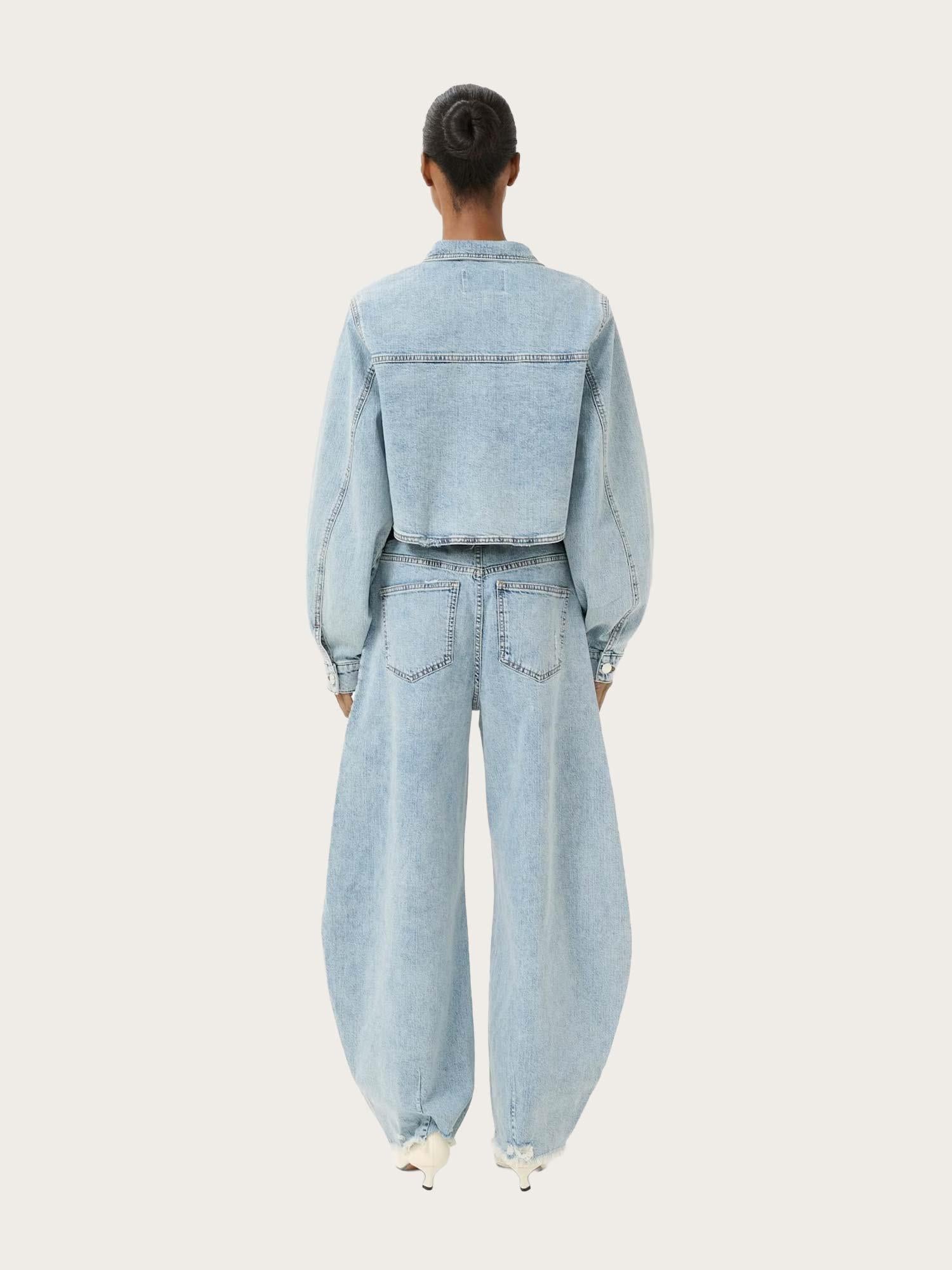 Dea mw Barrel Jeans - Light Blue Denim