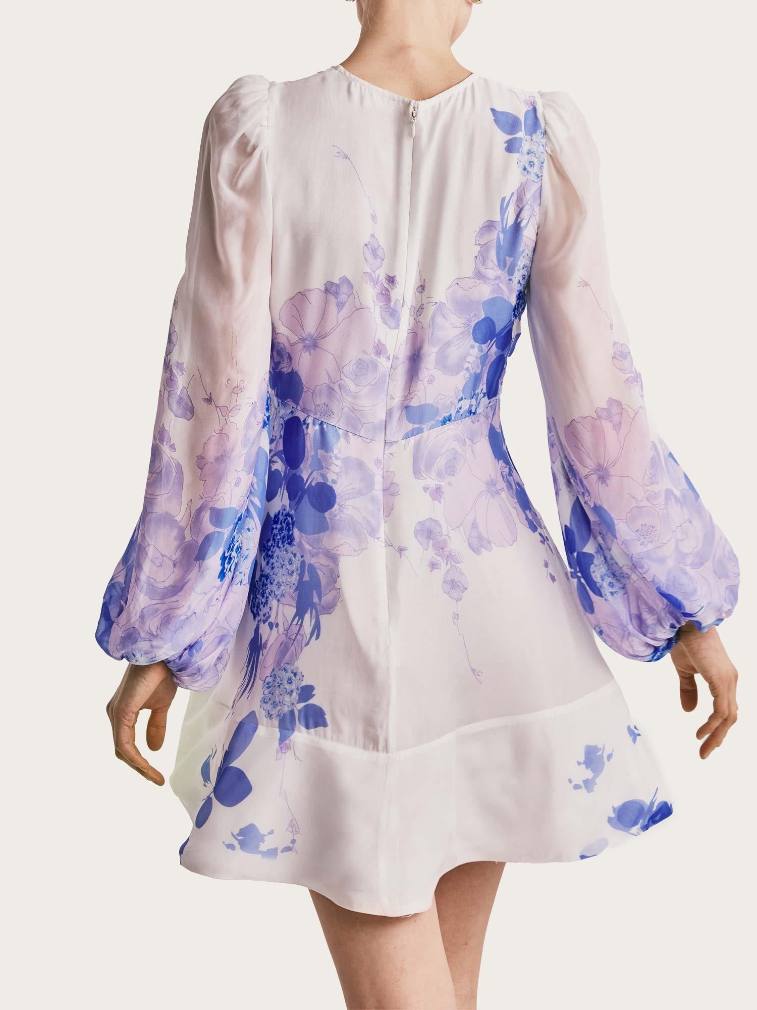 Organza Mini Dress - Skylight